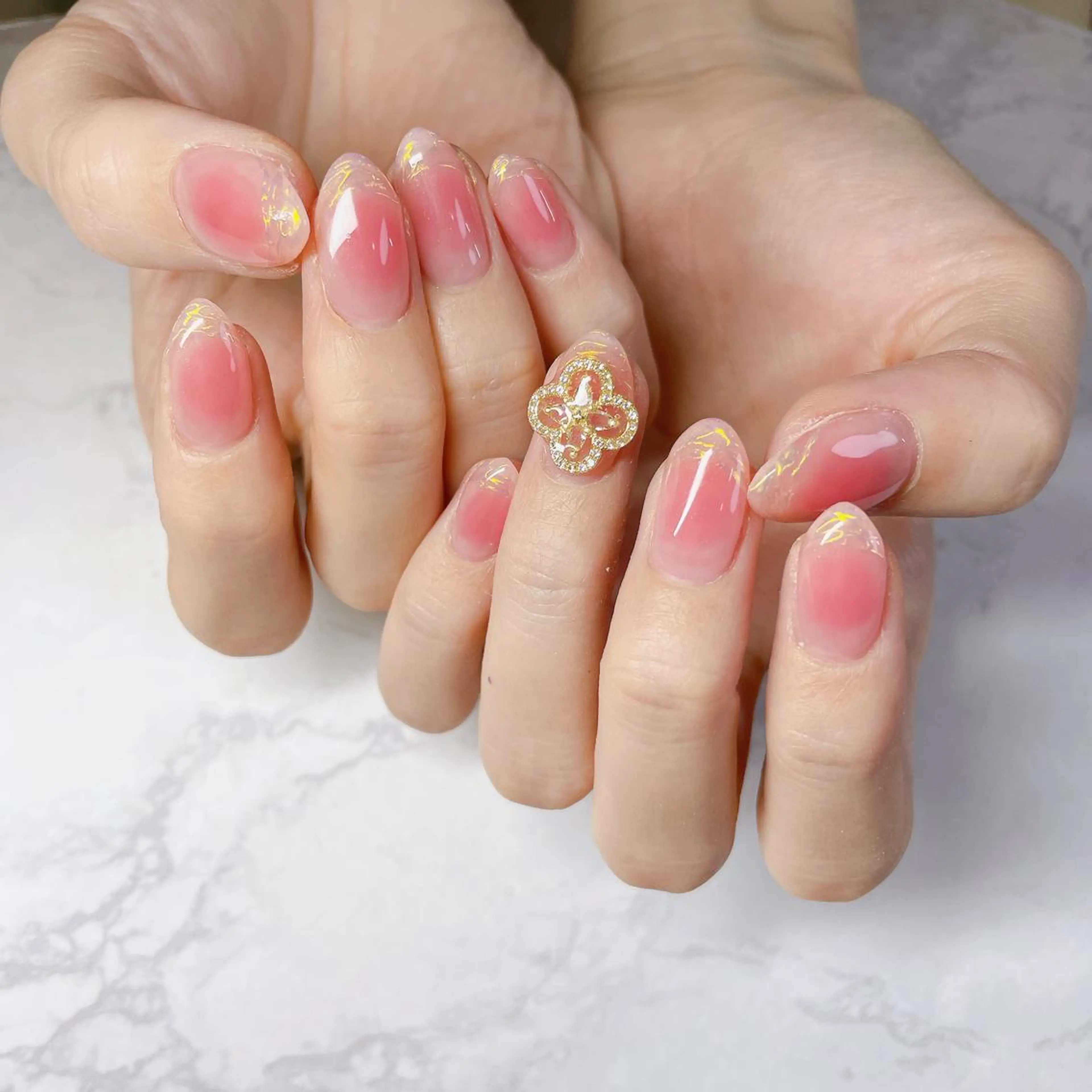 ネイル チークネイル ジェルネイル ハンドネイル LaLa Peach 福岡のマツエク・マツパデザイン