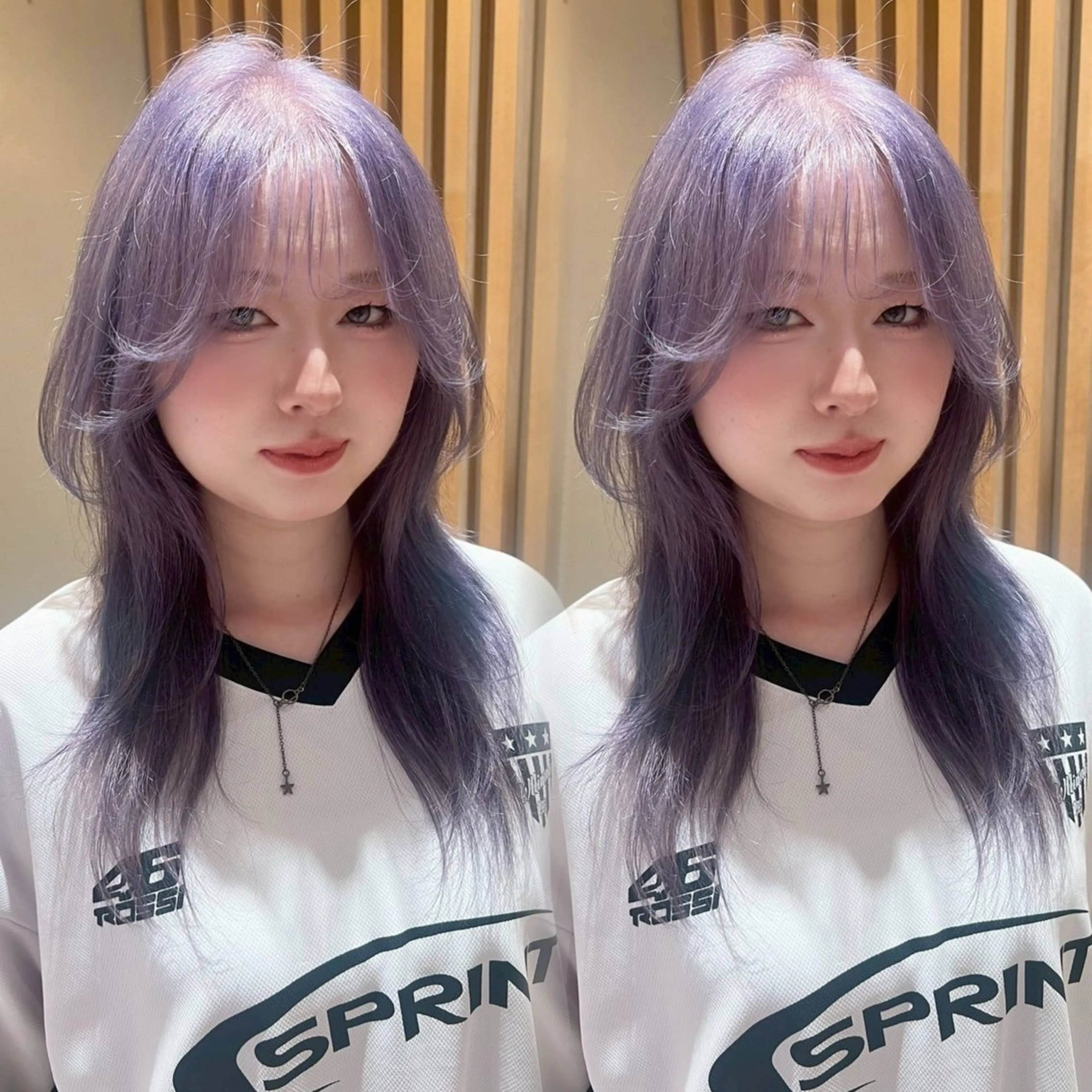 ミディアム カラー 似合わせカット カット ヘアカラー レイヤー/髪質改善 Lond ambreのヘアスタイル