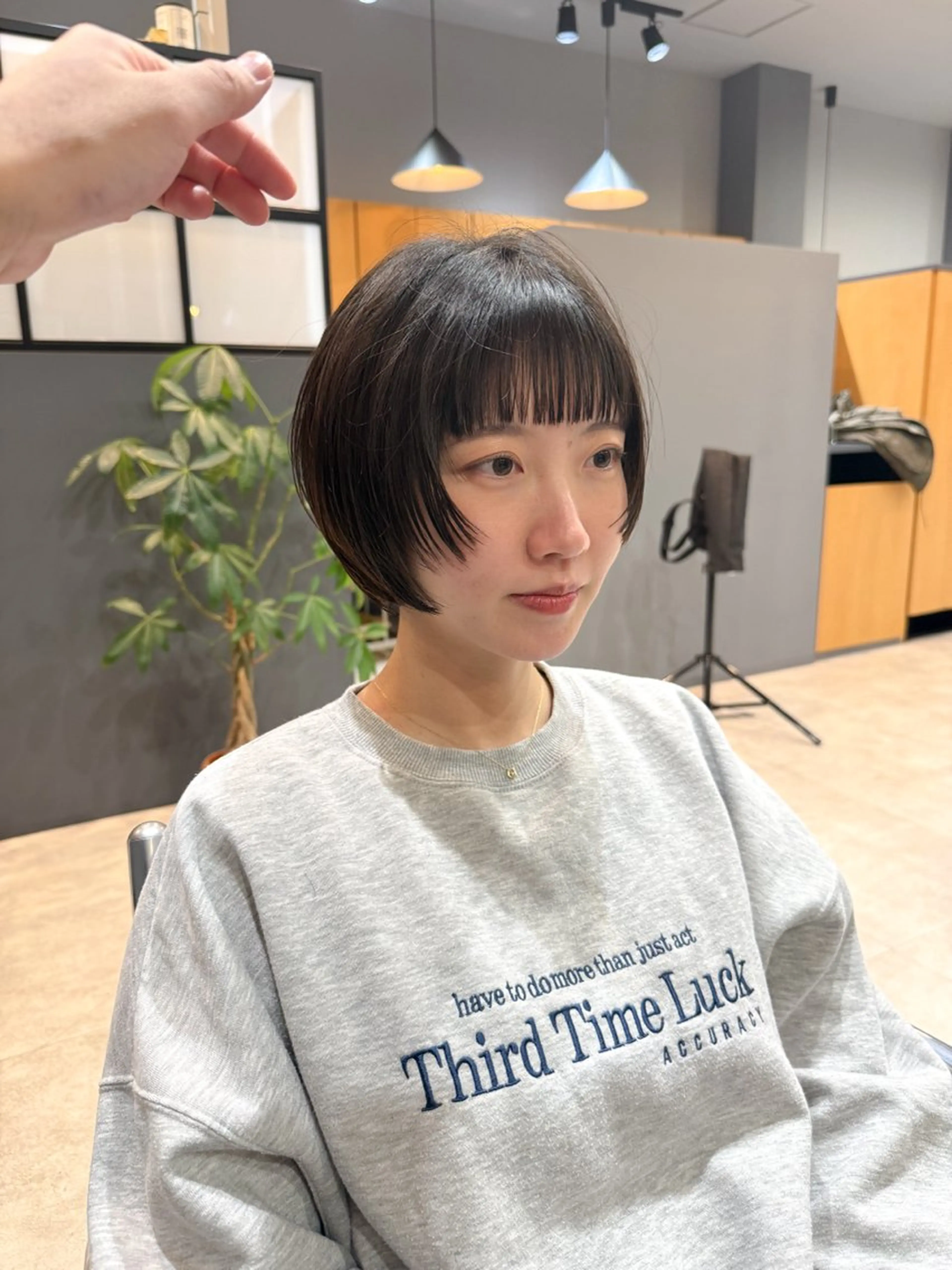 ショート 顔周りカット ショートヘア カット 石原圭悟 /ショート/艶カラーのヘアスタイル