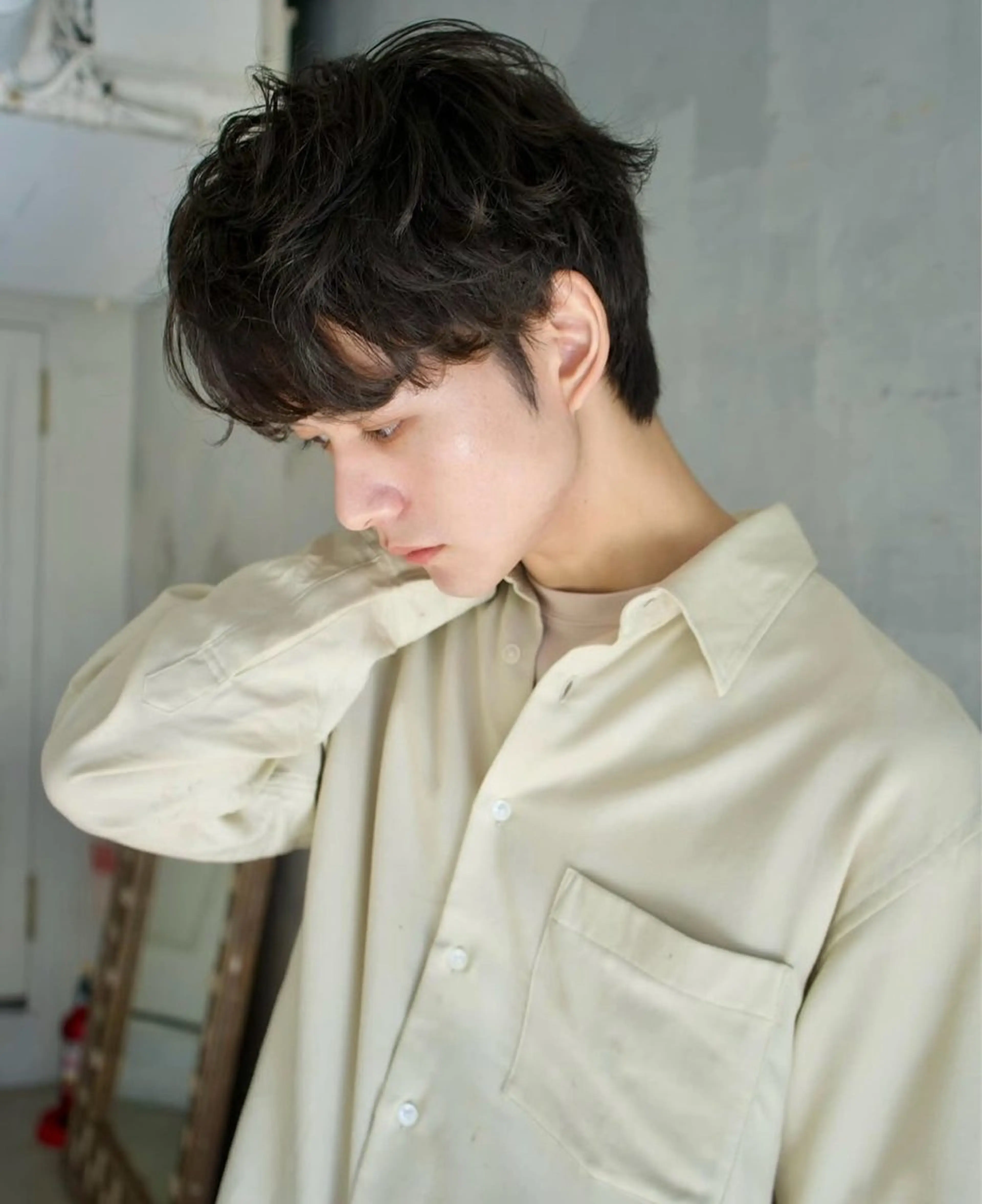 ショート パーマ ニュアンスパーマ 透明感カラー/似合わ せカット/大島実加永のヘアスタイル