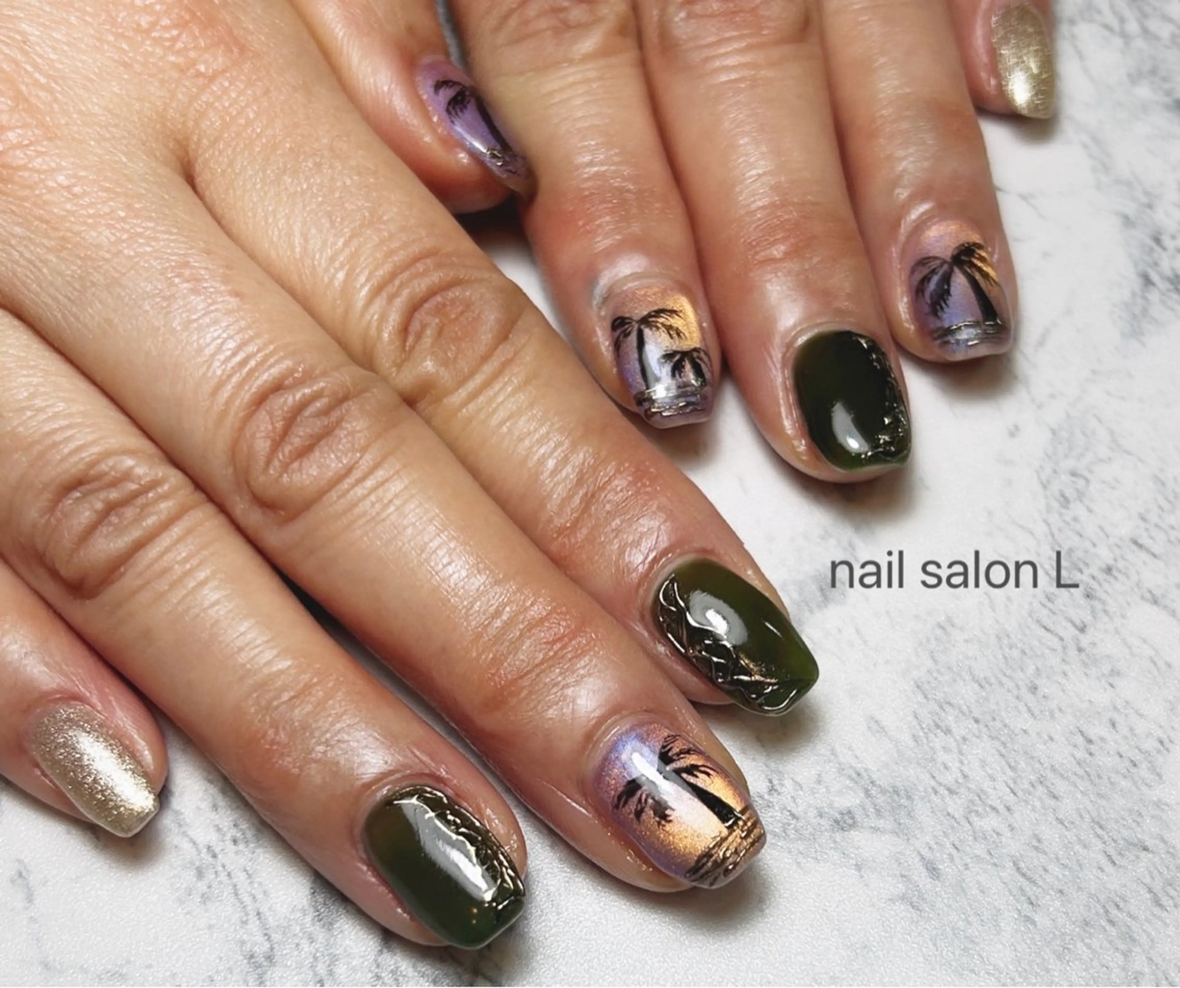 ネイル ハンドネイル 吉川市 ネイルサロンLのネイルデザイン