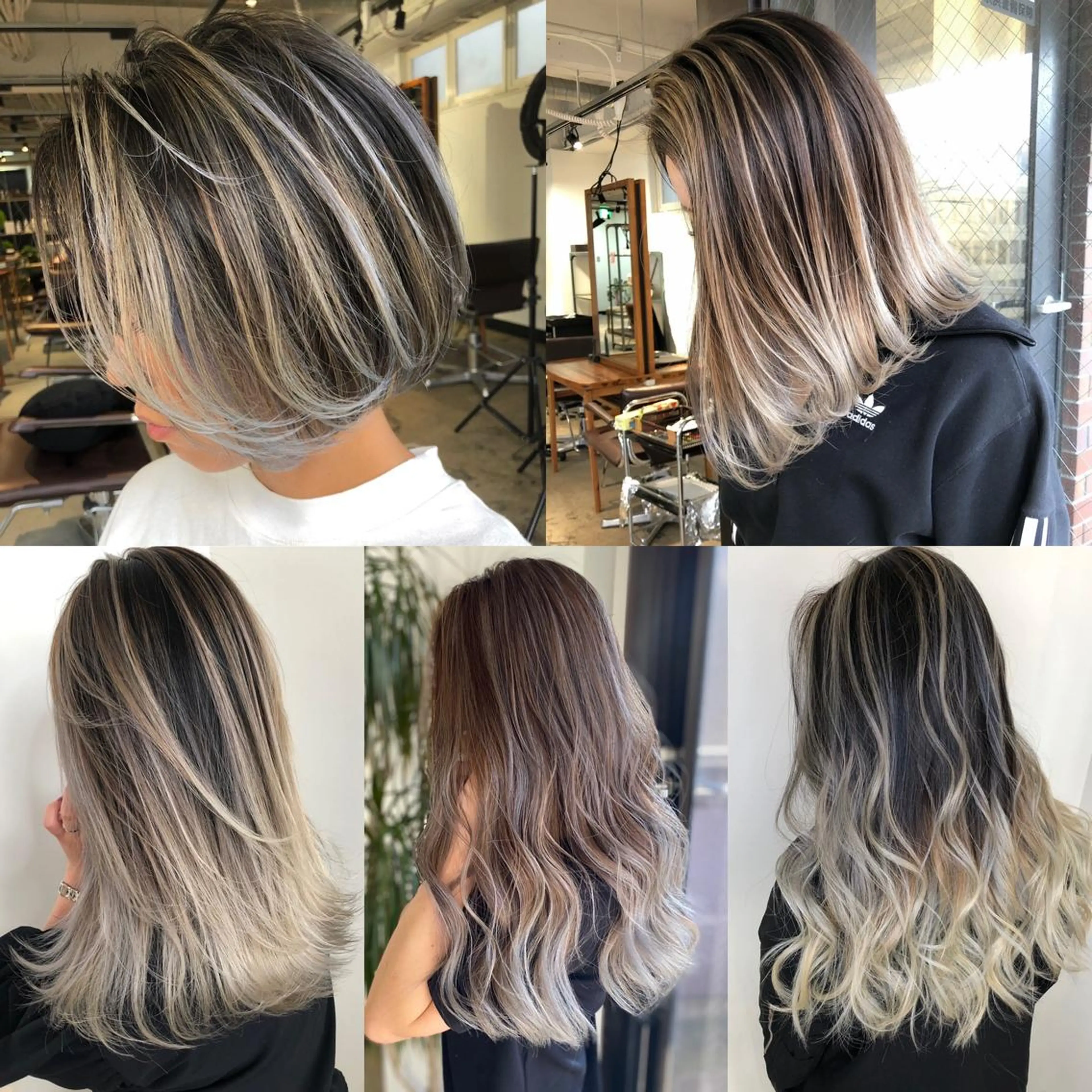 セミロング カラー 桜木町駅徒歩5分 ハイライト横浜No1のヘアスタイル