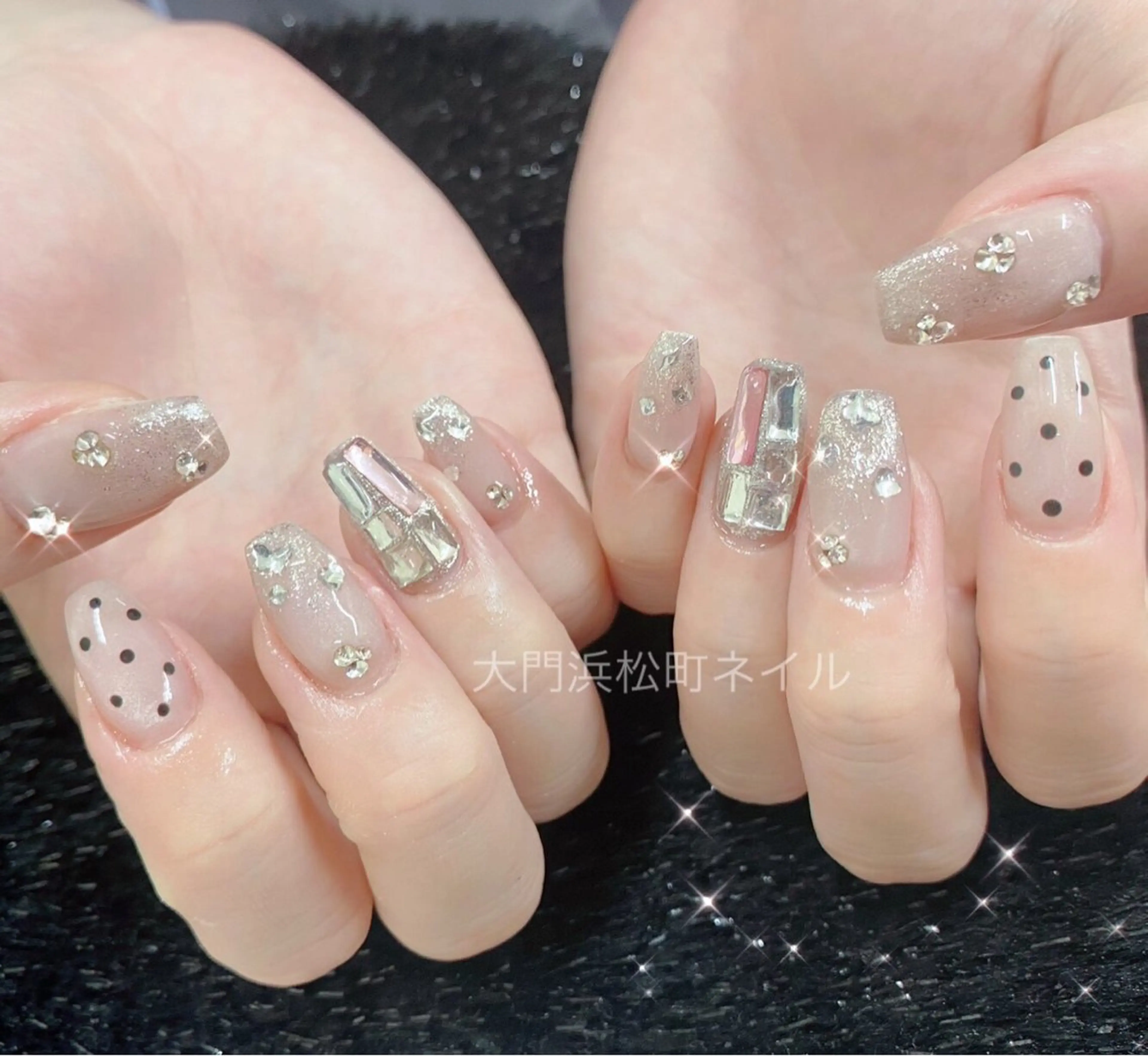 ネイル フレンチネイル ガラスフレンチ マグネットネイル ミラーネイル オフィスネイル ハンドネイル ハンドケア 大門浜松町 ネイルのネイルデザイン