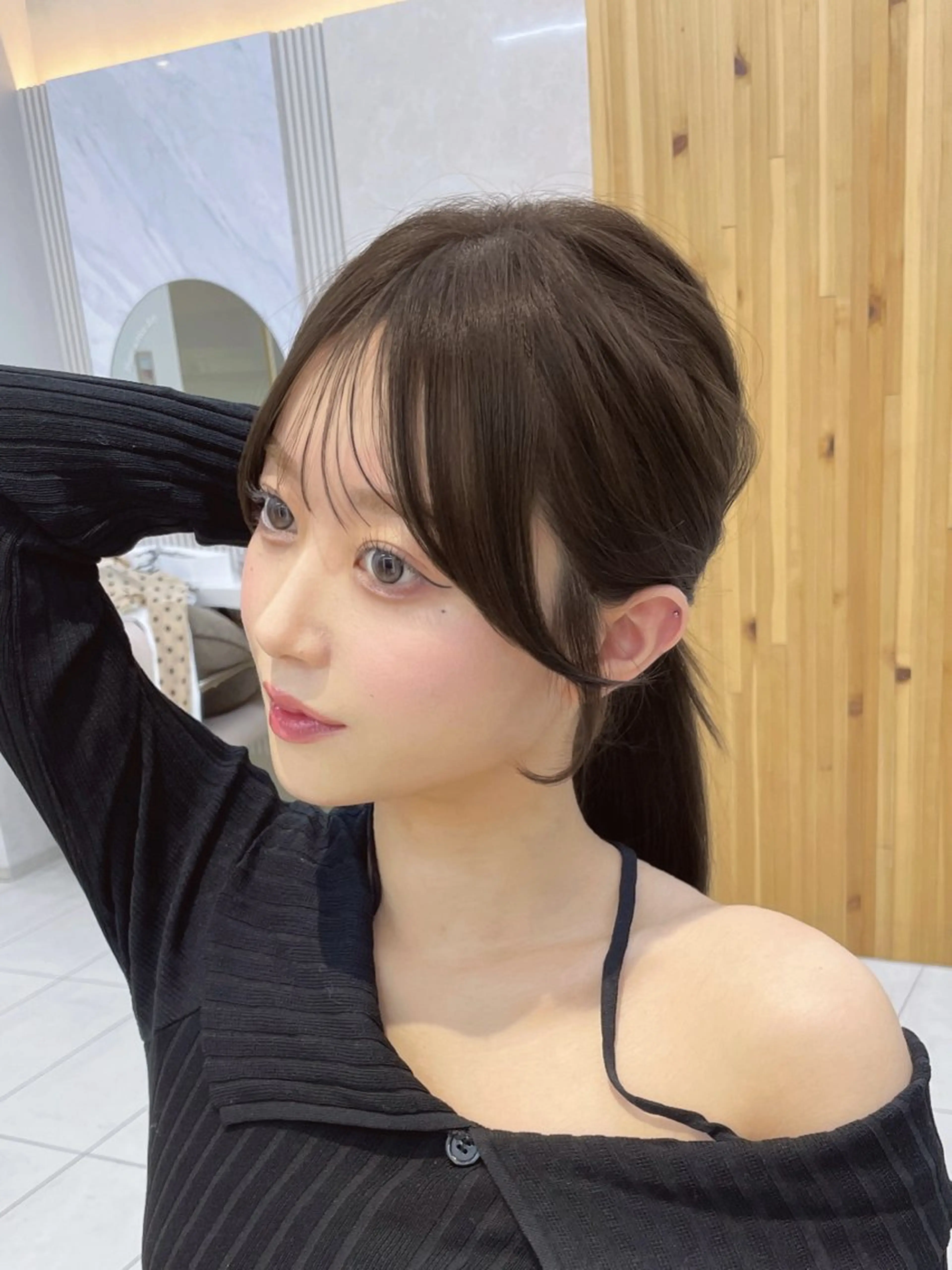 セミロング カット レイヤー/顔周り /韓国ヘア/TAKUのヘアスタイル