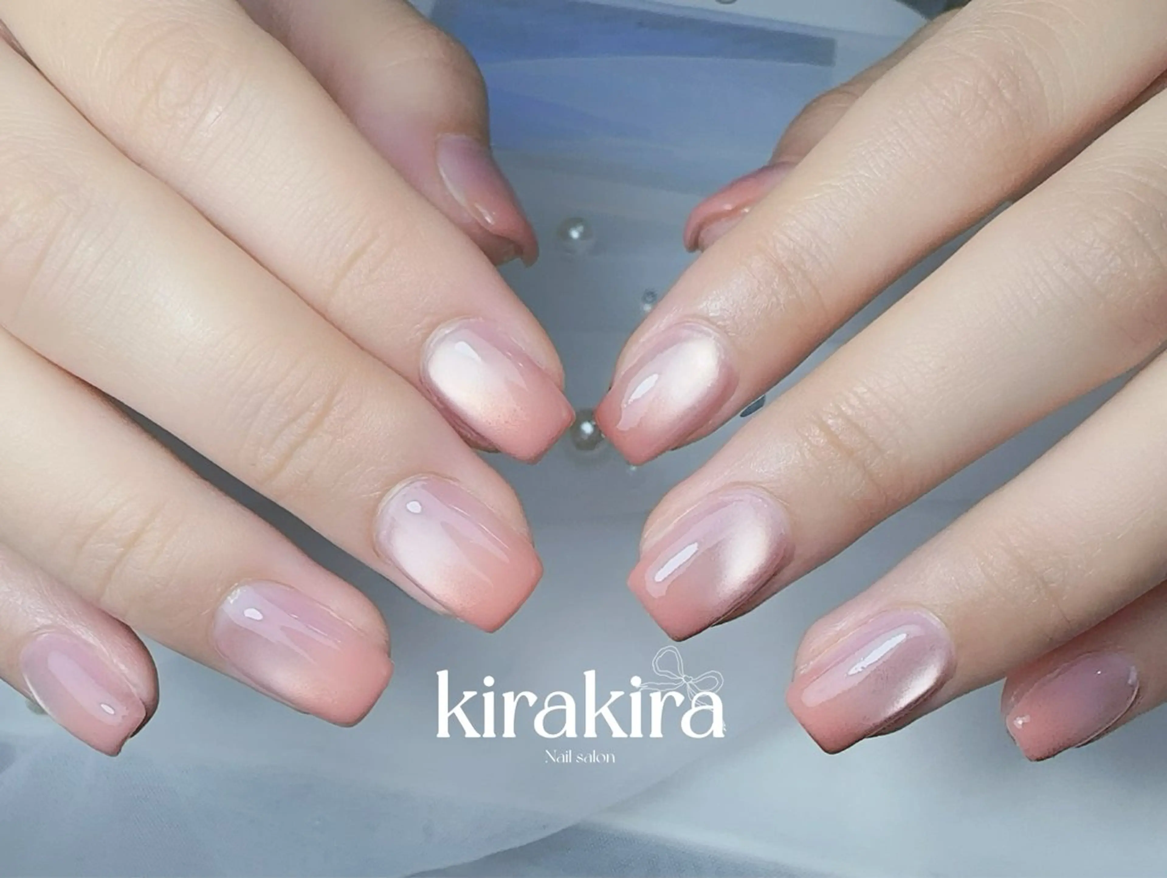 ネイル フットネイル グラデーション キラキラネイル マグネットネイル オフィスネイル Kirakira Nail salonのネイルデザイン