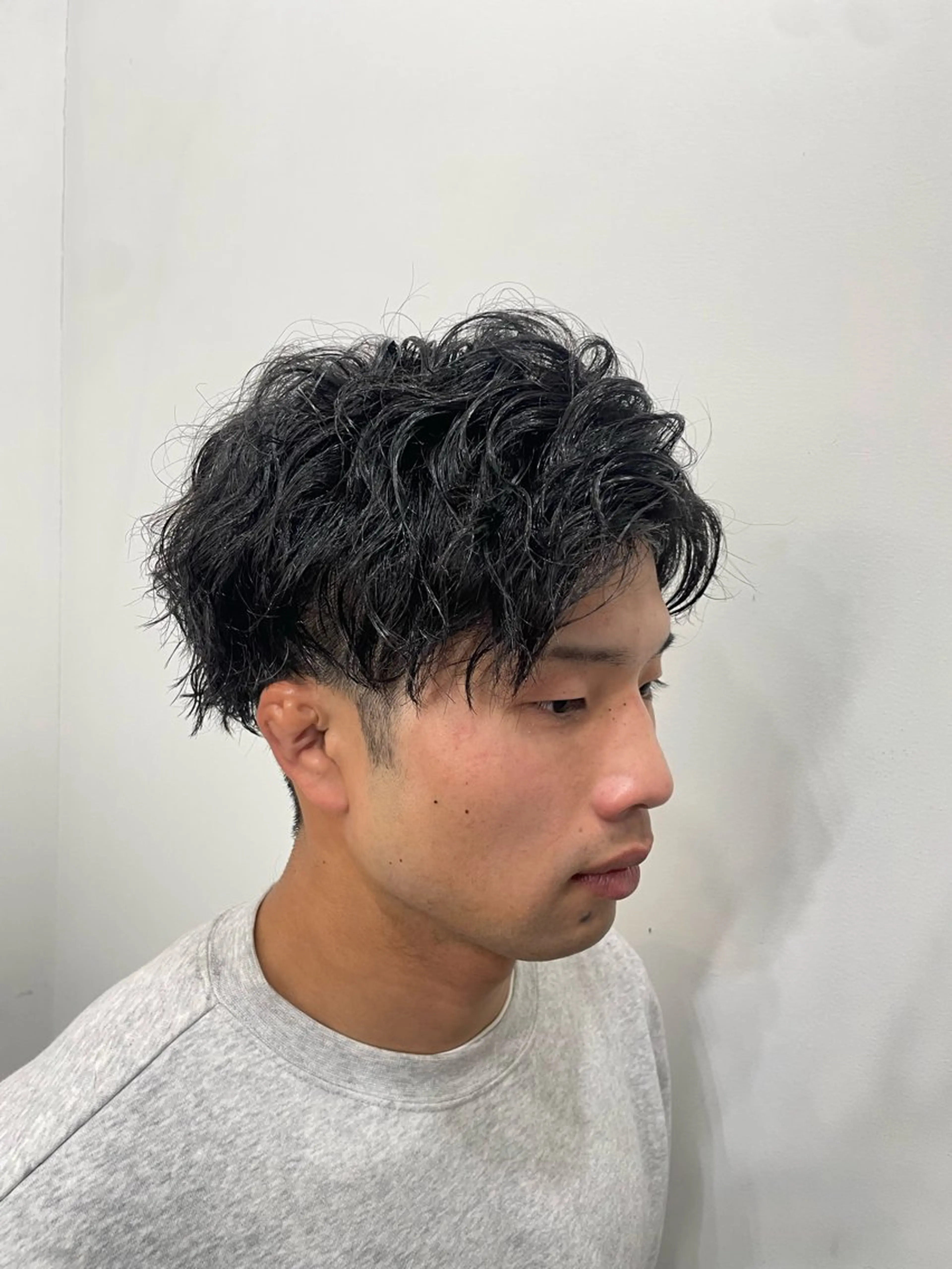 メンズ カット パーマ 暖色カラー/ メンズ/名駅/ユキハのヘアスタイル