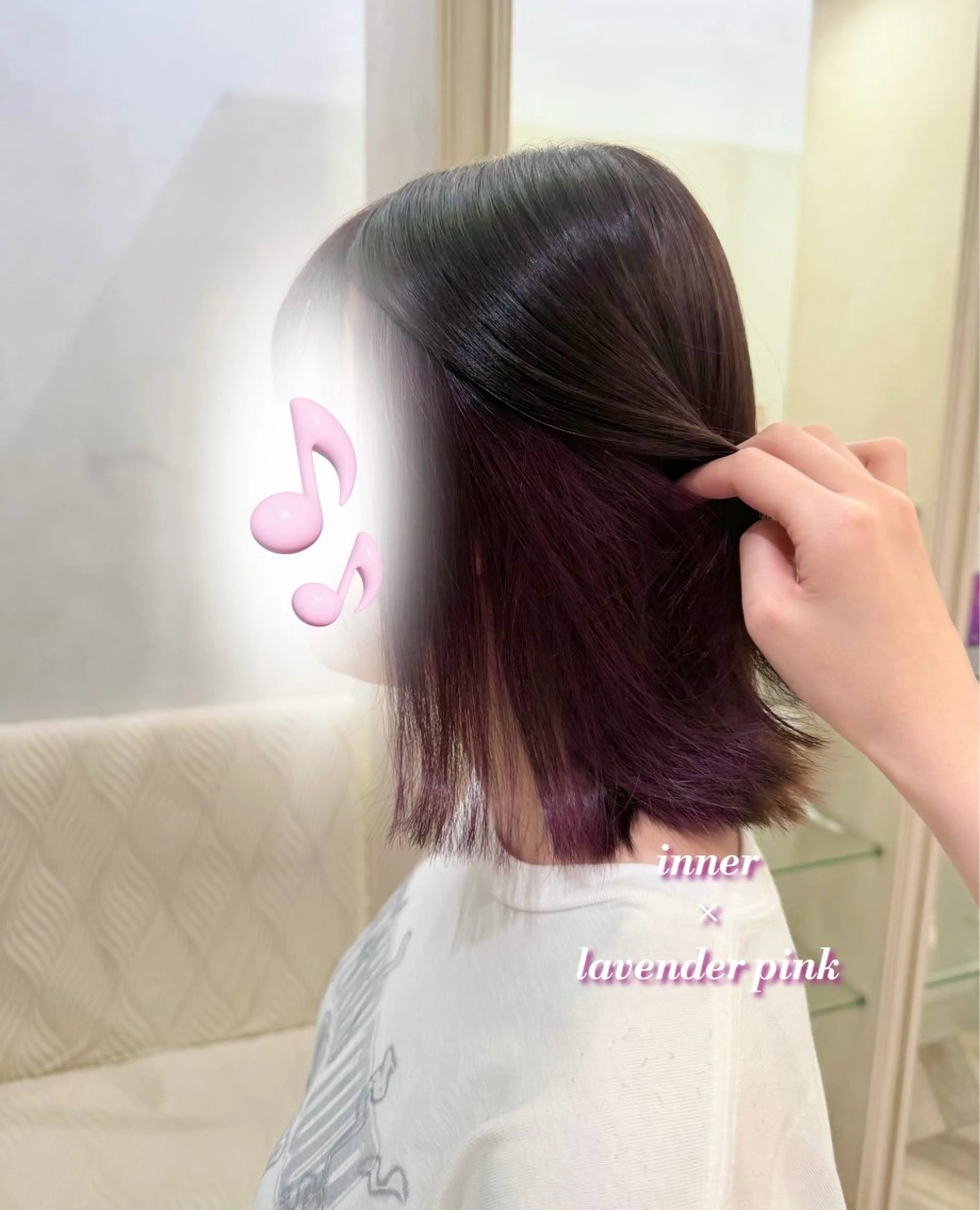 ミディアム カラー ラベンダーカラー ラベンダーピンク ピンクカラー ヘアカラー 暖色⌇﻿縮毛矯正⌇﻿ 𝐀𝐤𝐚𝐫𝐢のヘアスタイル