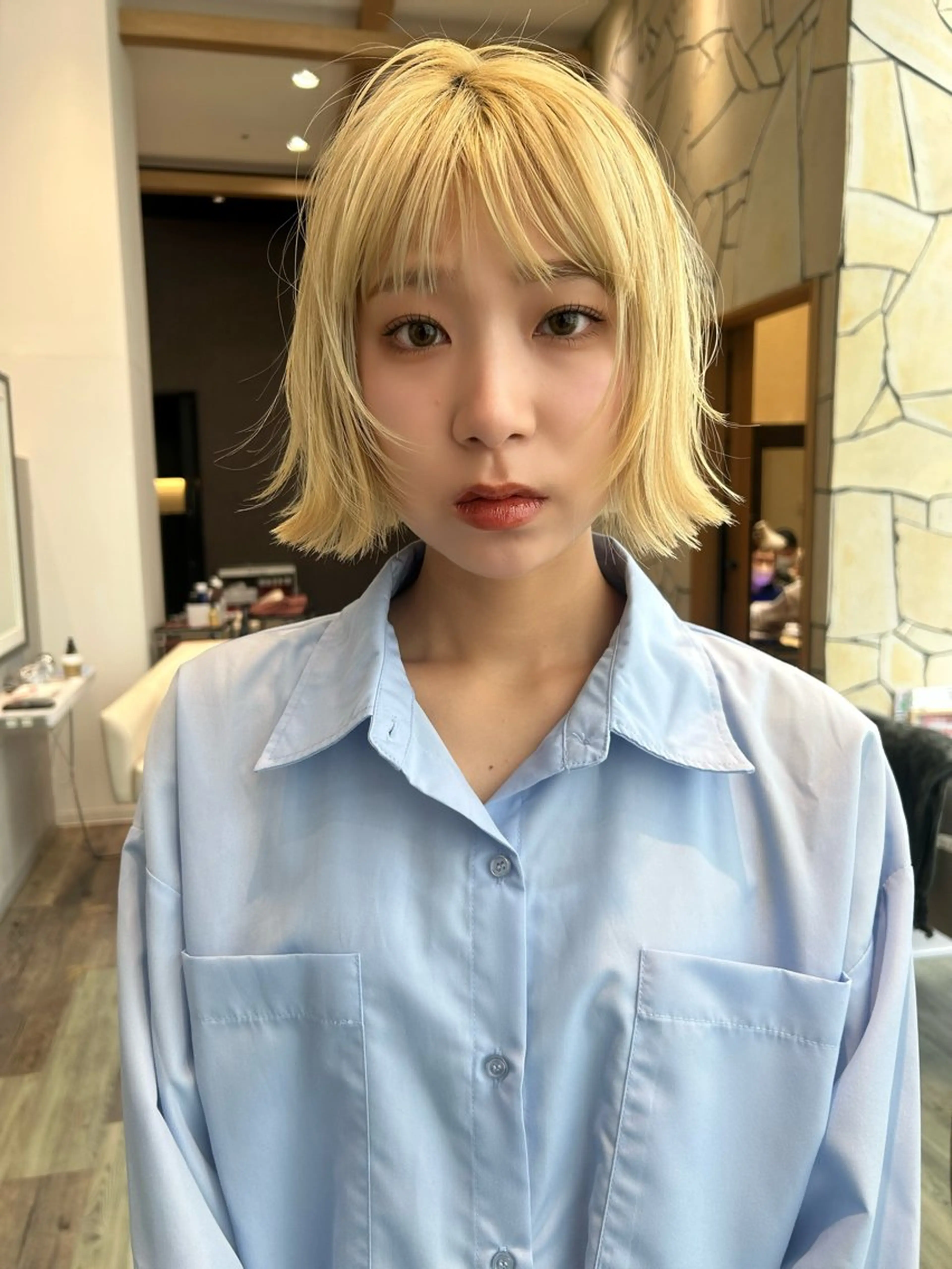 ミディアム カラー レイヤーカット 似合わせカット カット ヘアカラー トリートメント k-two☁あべの/ パーマ/Touaのヘアスタイル