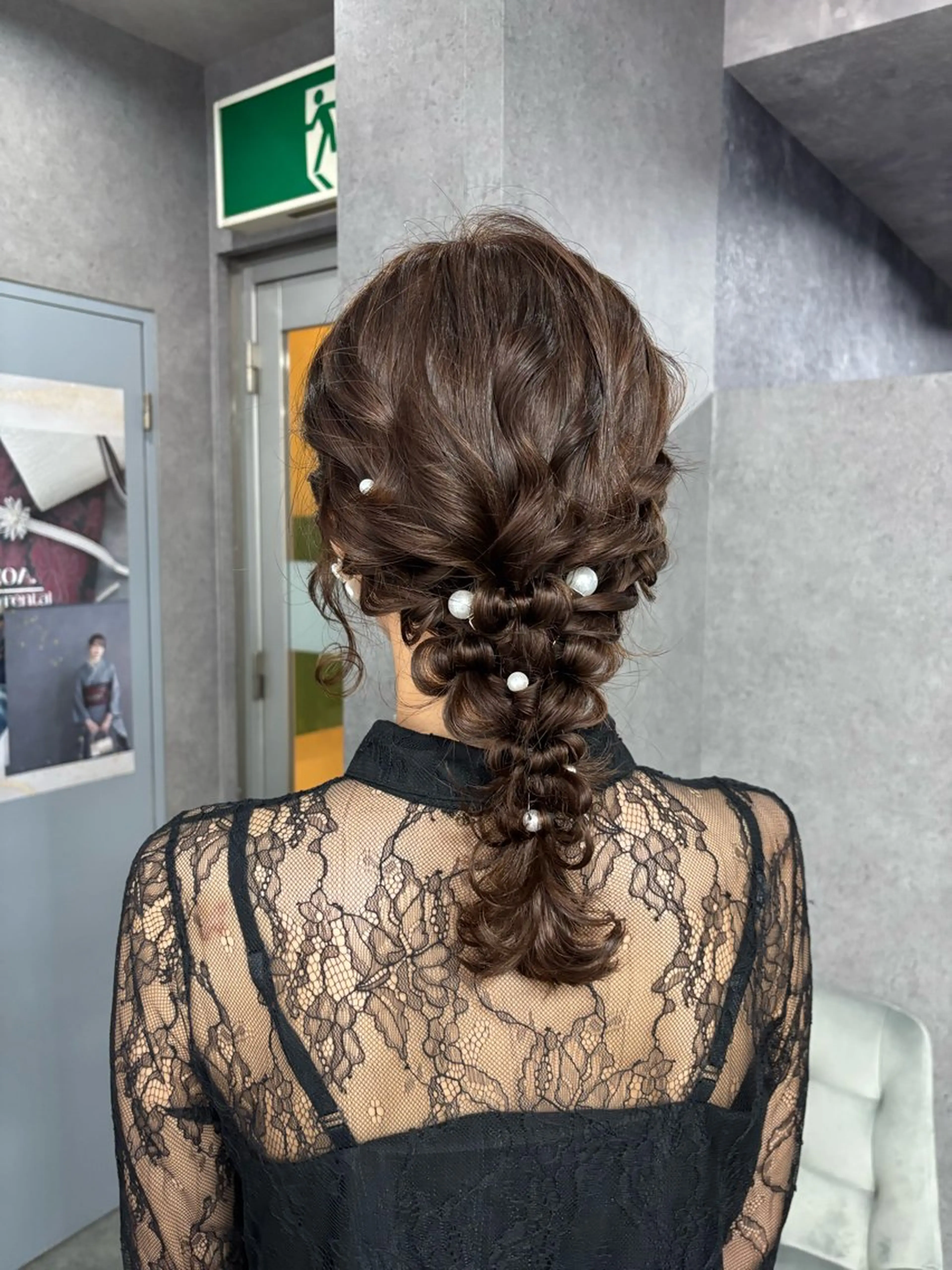 セミロング ヘアセット TIGRE大名所属・森岡 紗羽のヘアスタイル