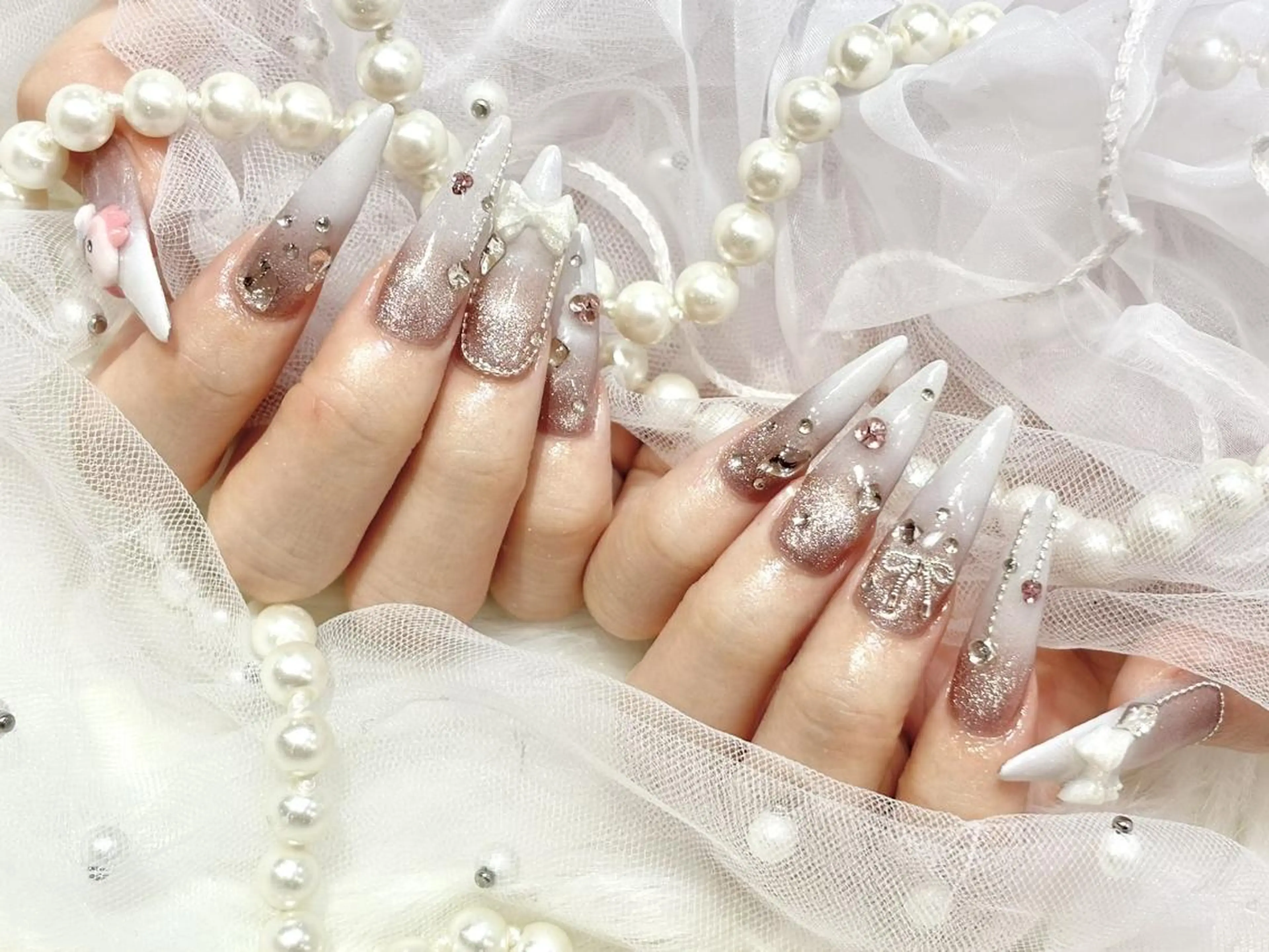 🉐期間限定🉐オフなし⭐️チップ長さ出し×持ち込みデザイン120分+パーツつけ放題の写真