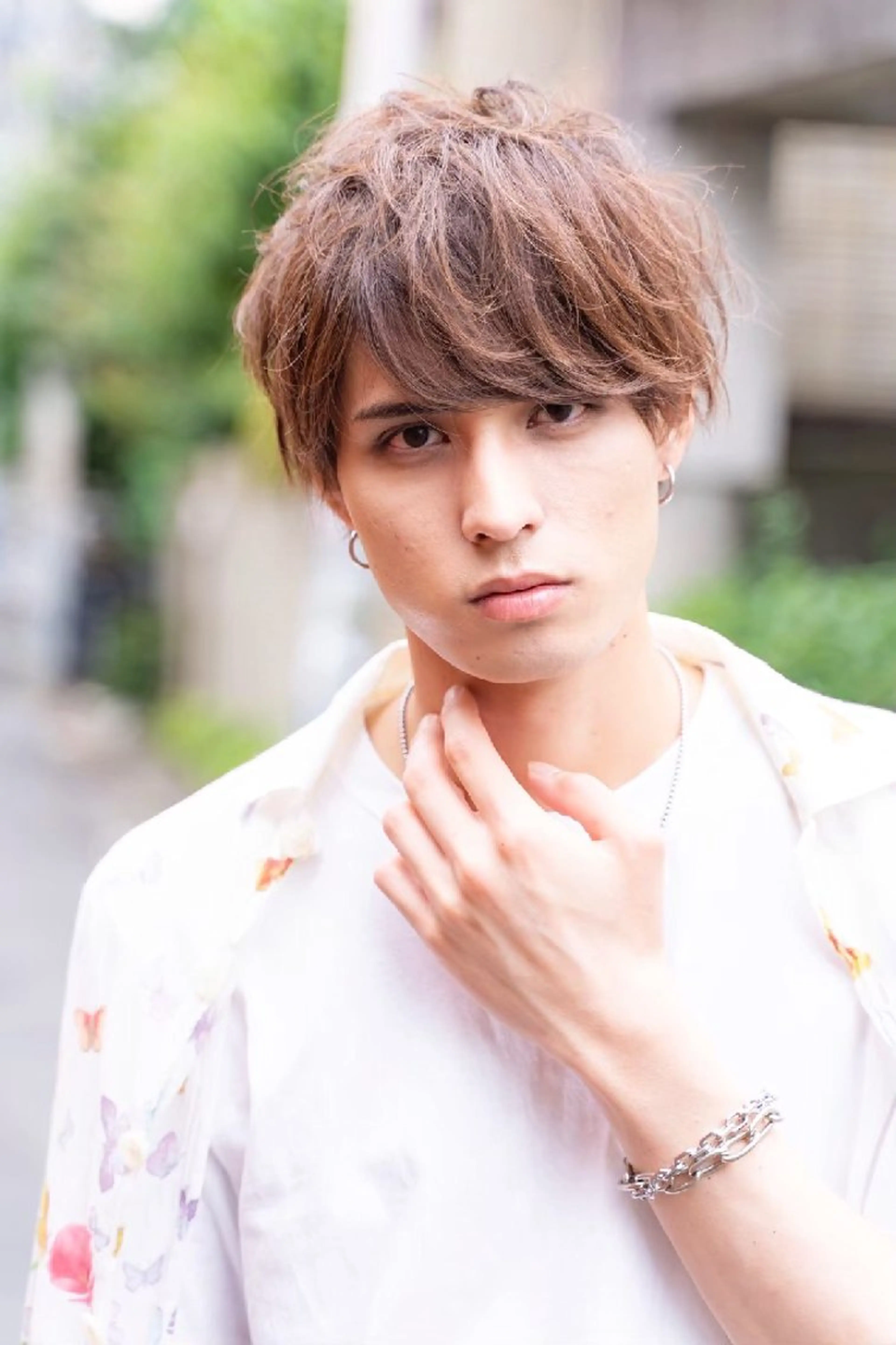 ショート カラー パーマ ヘアアレンジ メンズ カット パーマ トリートメント 【毛流れヘア】 人気No.1/ユウキのヘアスタイル