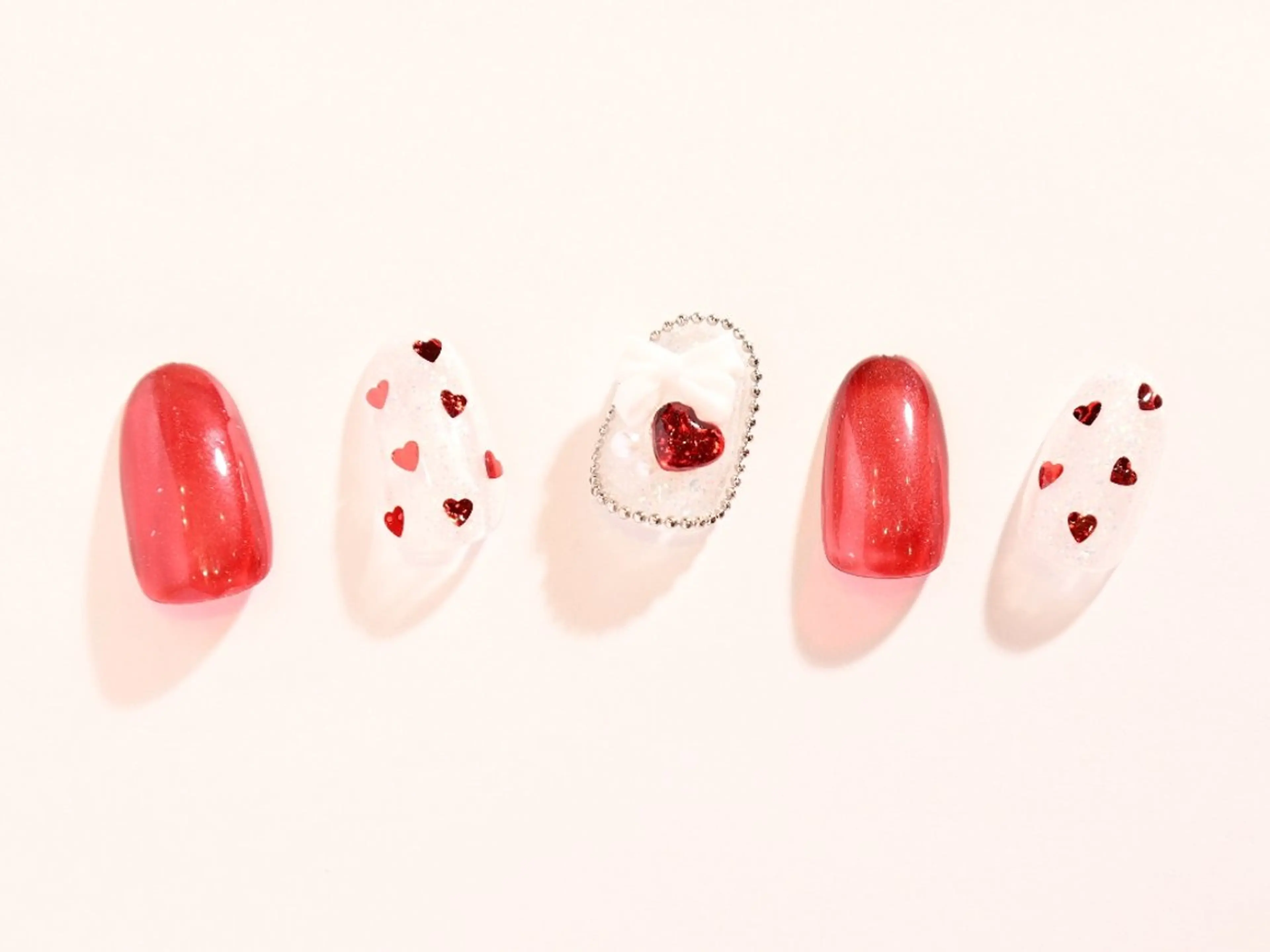 ネイル 春ネイル バレンタイン 💙🤍Tiary M🤍💙のネイルデザイン