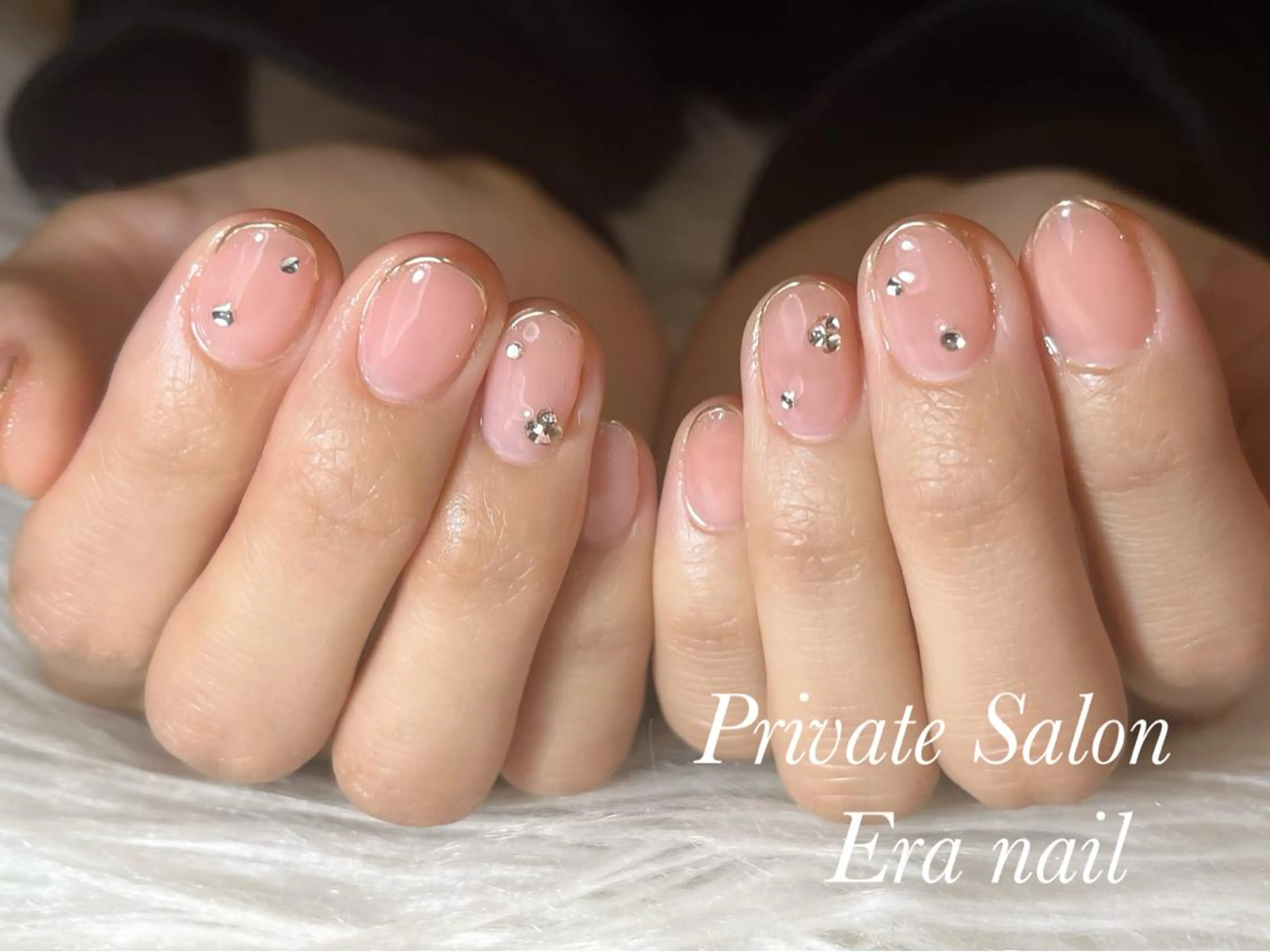 ネイル ミラーネイル ワンカラーネイル ストーンネイル ハンドネイル Era nailのネイルデザイン