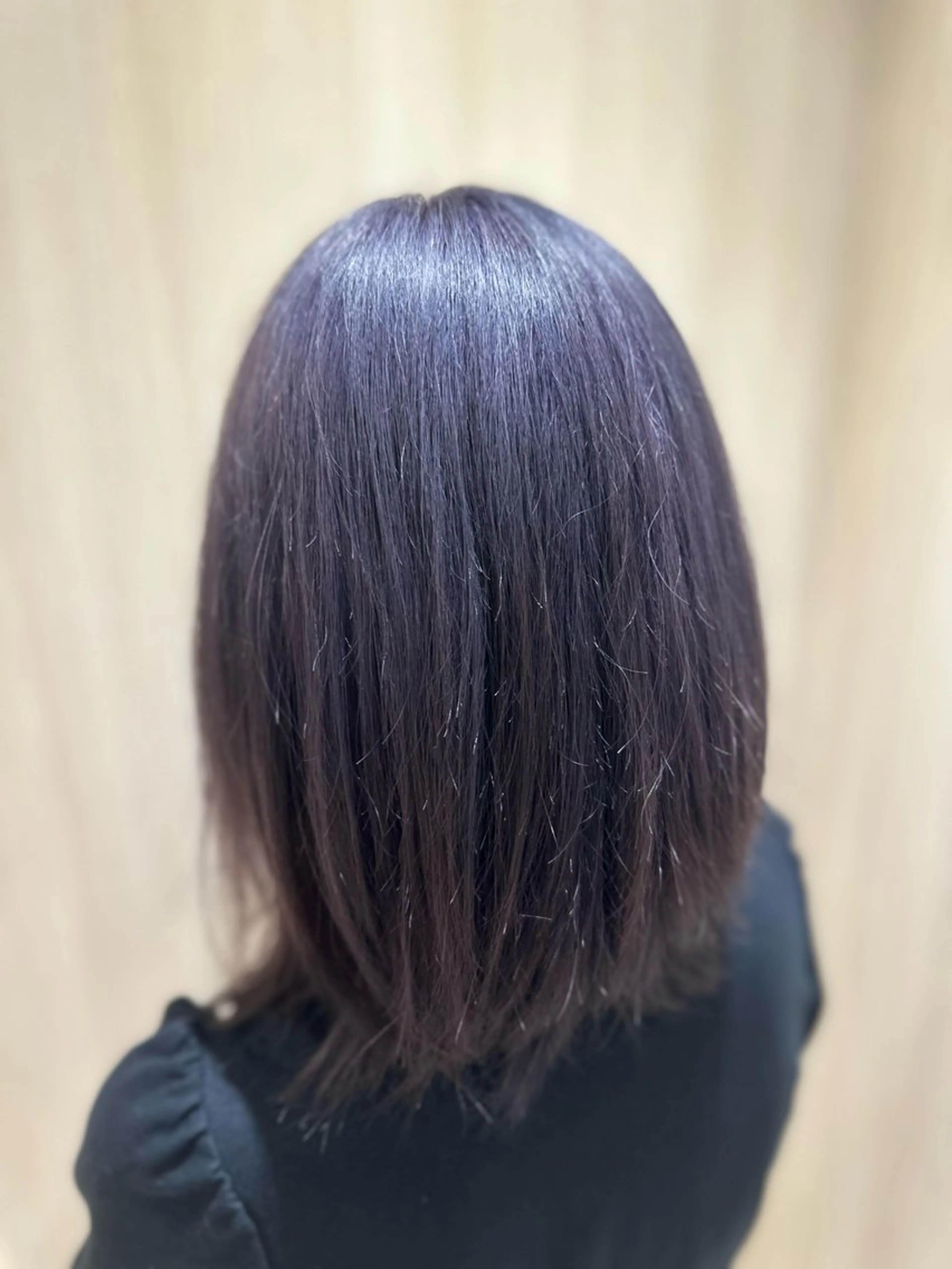 セミロング カラー ブルーカラー ブルーラベンダー ラベンダーカラー 永井 悠斗のヘアスタイル