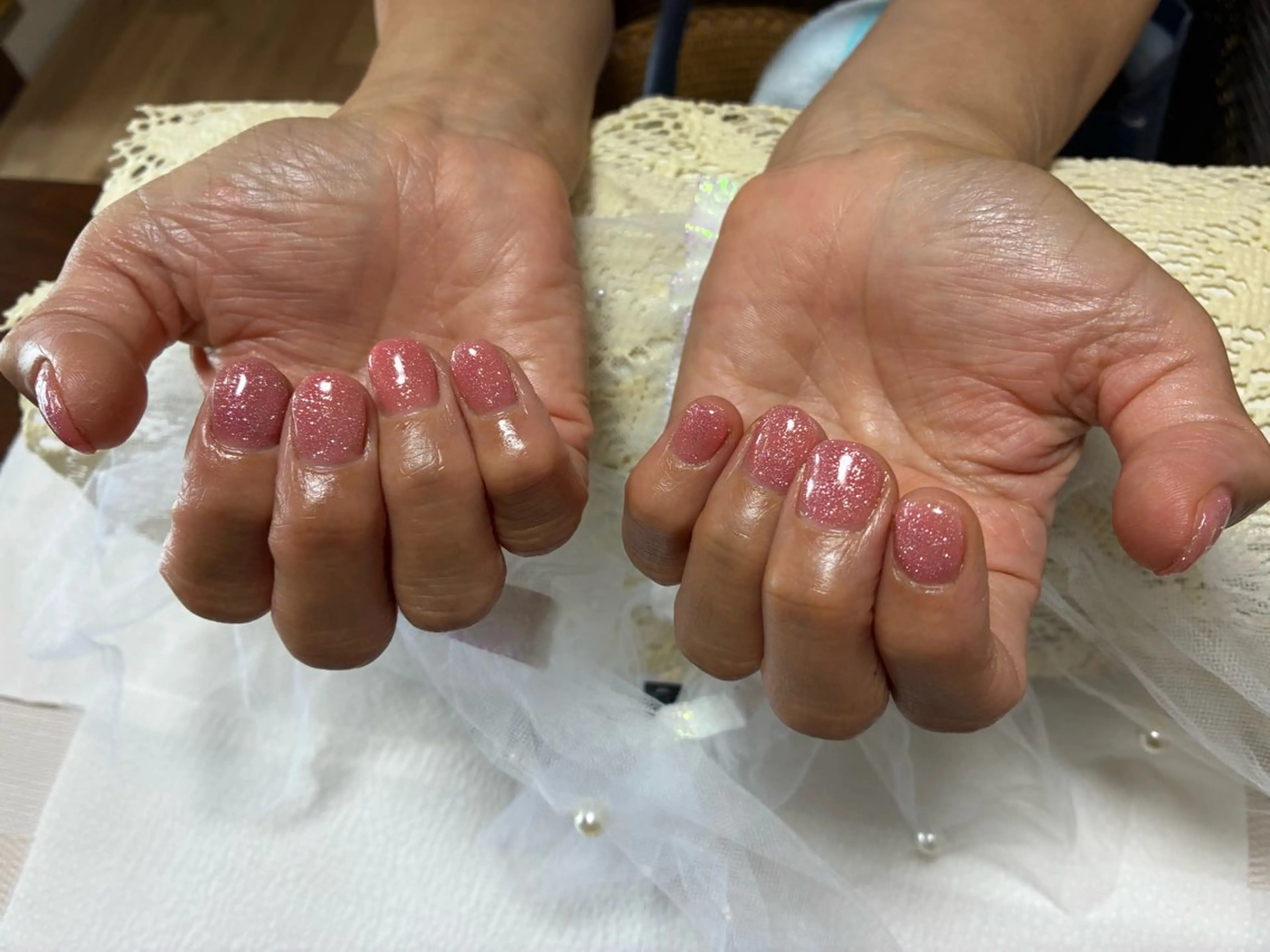 ネイル フラッシュネイル ピンク ハンドネイル ma sumiのネイルデザイン