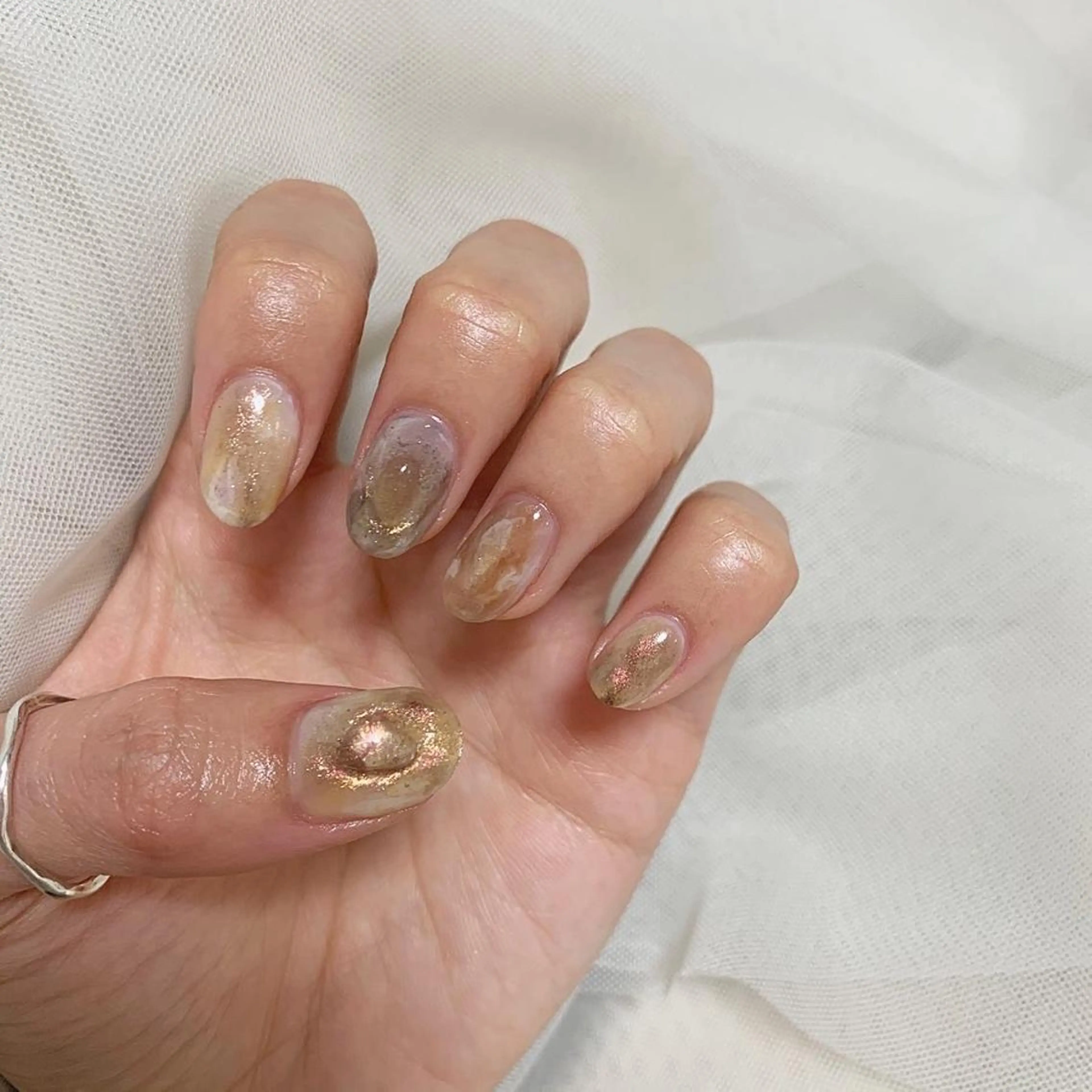 ネイル ハンドネイル 新宿ニュアンスネイル makotoのネイルデザイン