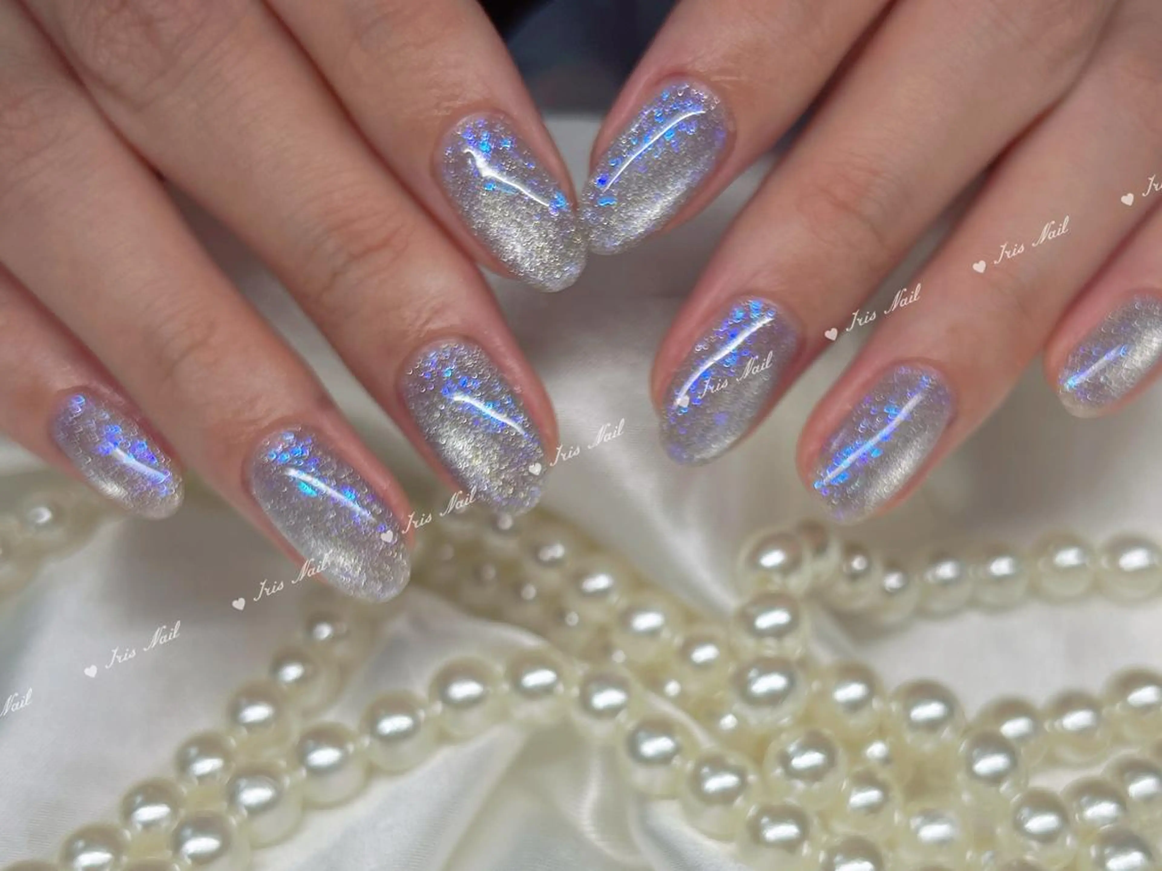 ネイル アートネイル チークネイル フレンチネイル ジェルネイル ホログラムネイル ハンドネイル ハンドケア 🍒IRIS Nail🌸のネイルデザイン