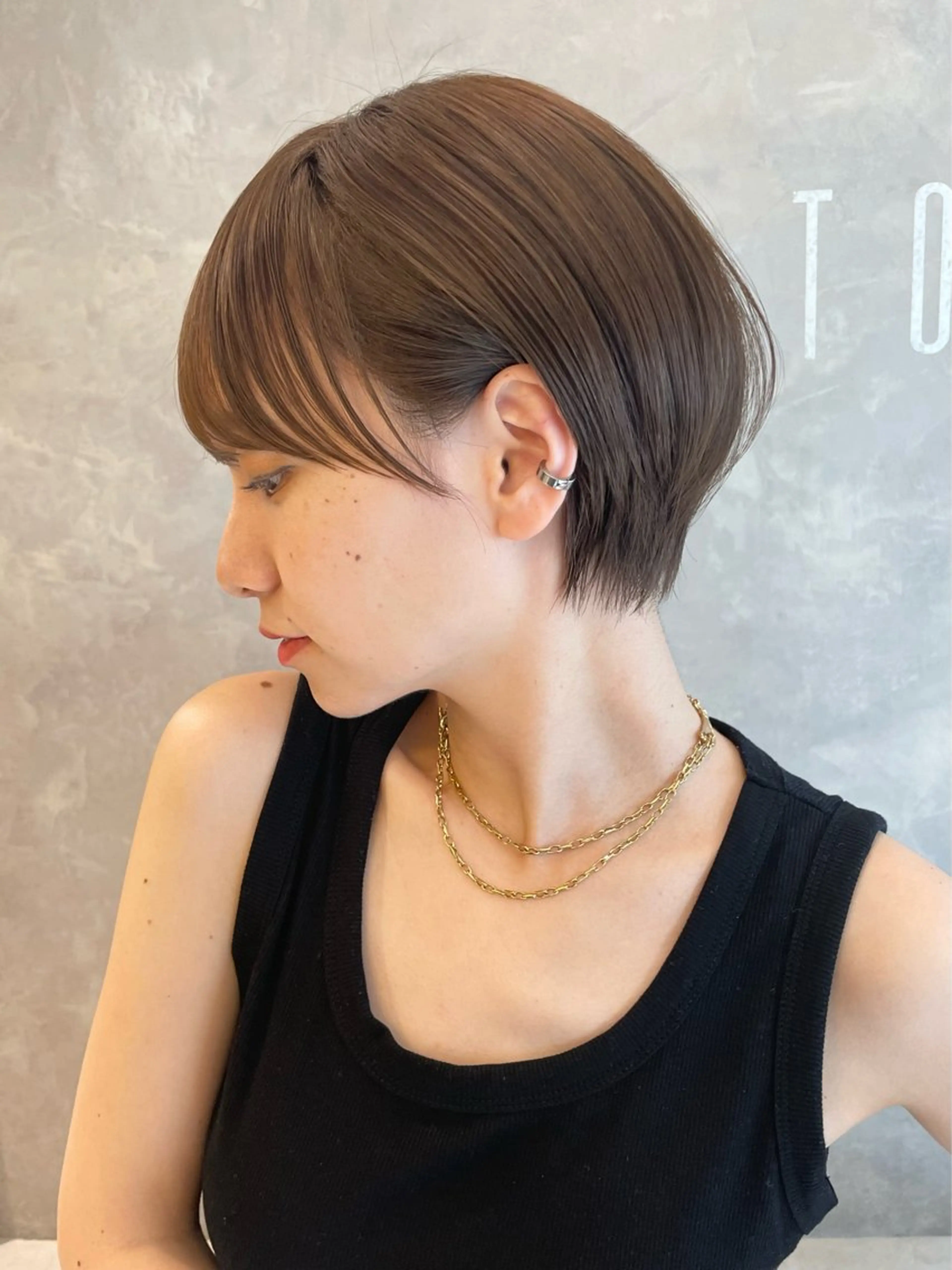 ショート ボブ/デザインカラー /表参道/新井美有紀のヘアスタイル