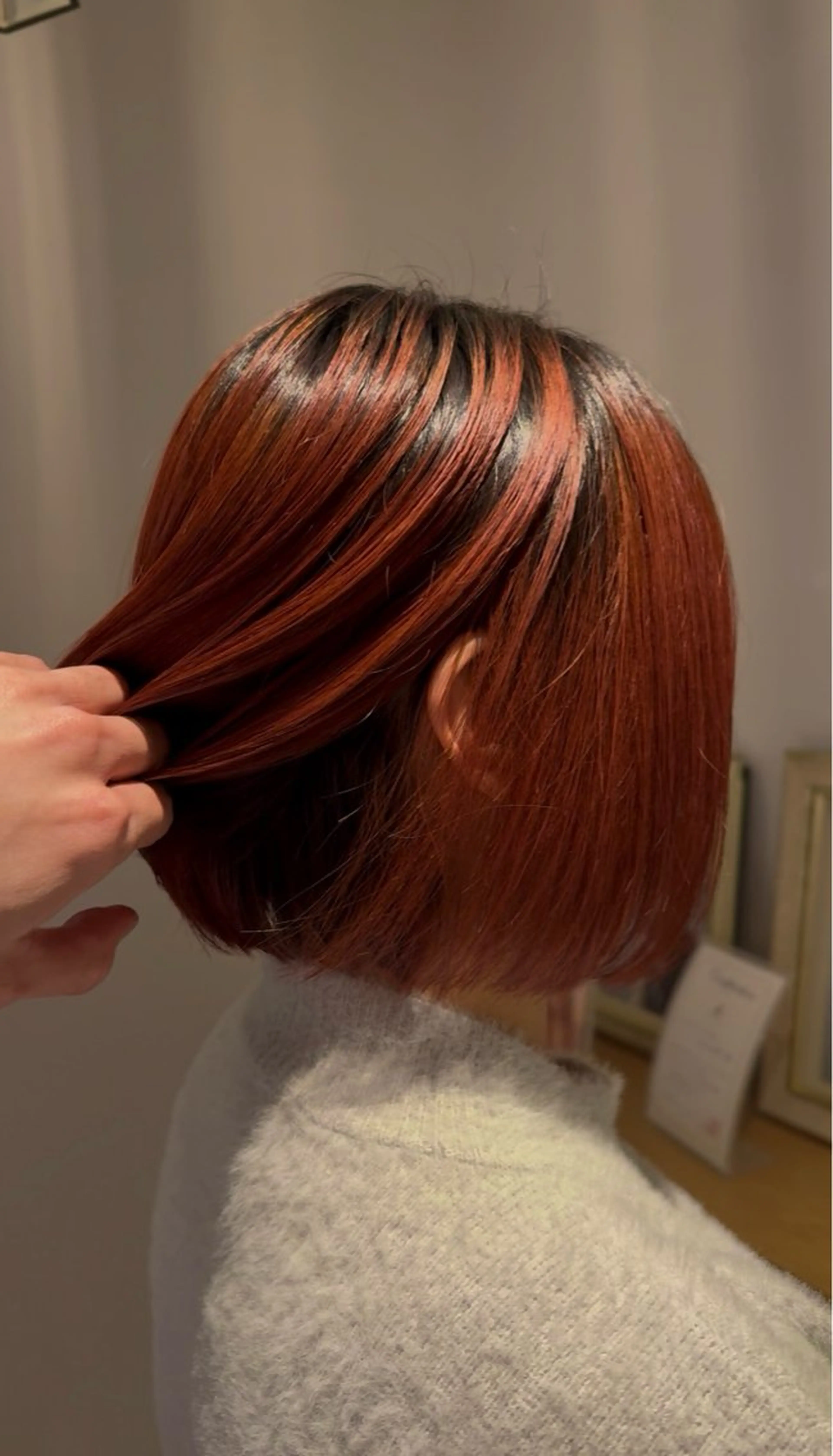 ミディアム ヘアカラー 大川 陽向のヘアスタイル