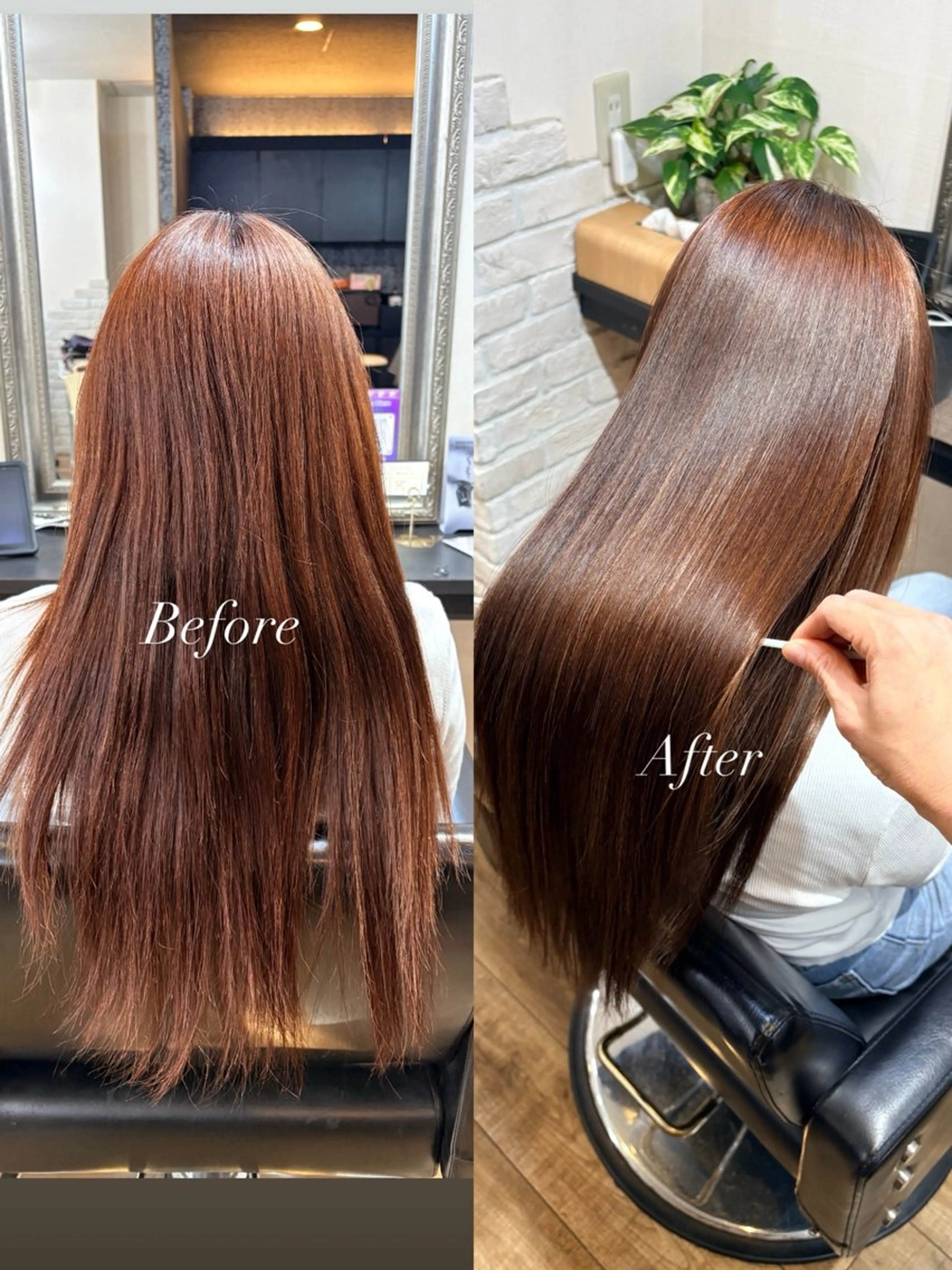 ロング 縮毛矯正 きむえり/髪質改善 /うねり広がり改善のヘアスタイル