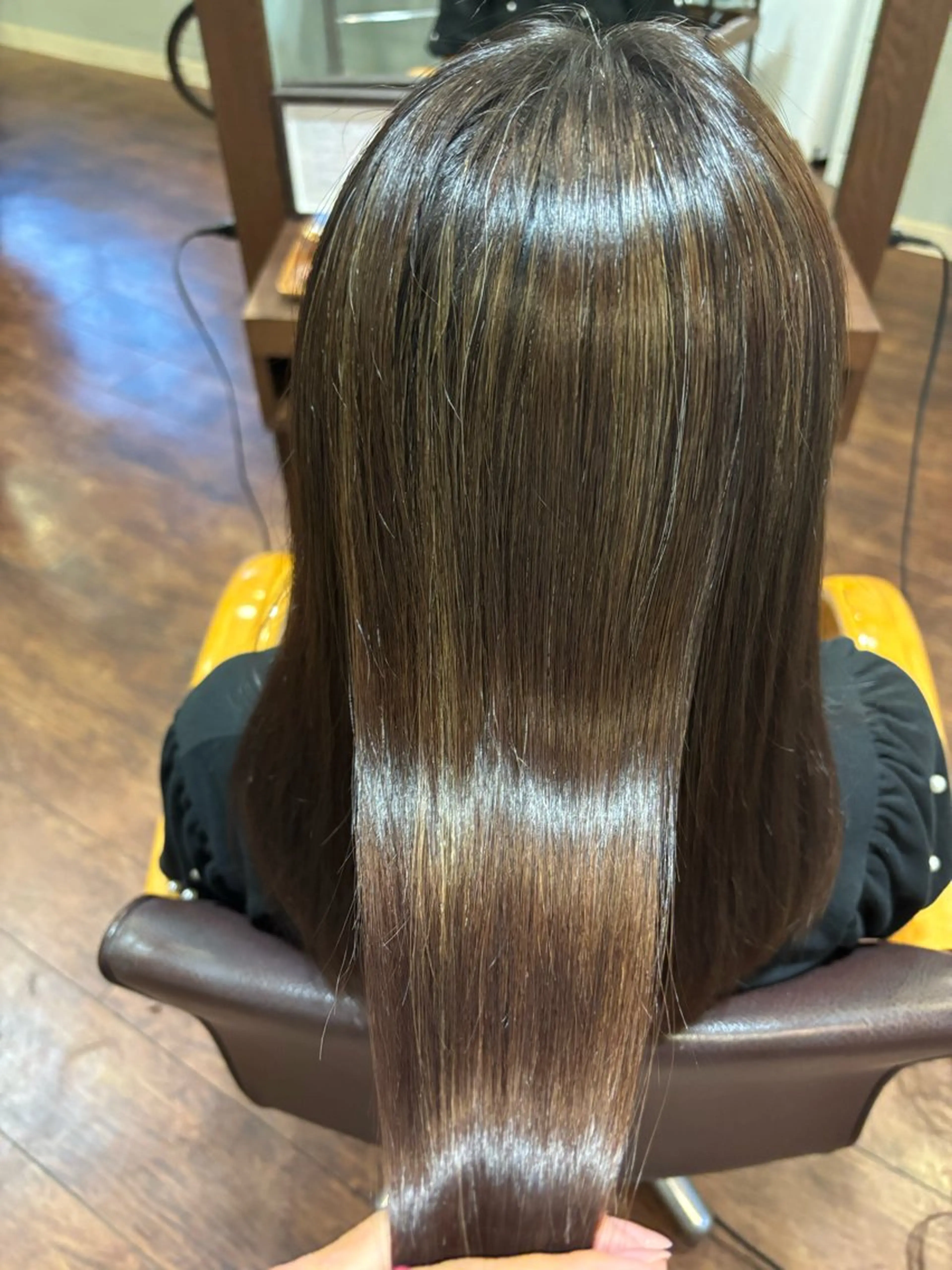 ロング カット 縮毛矯正 yamaguchi kのヘアスタイル