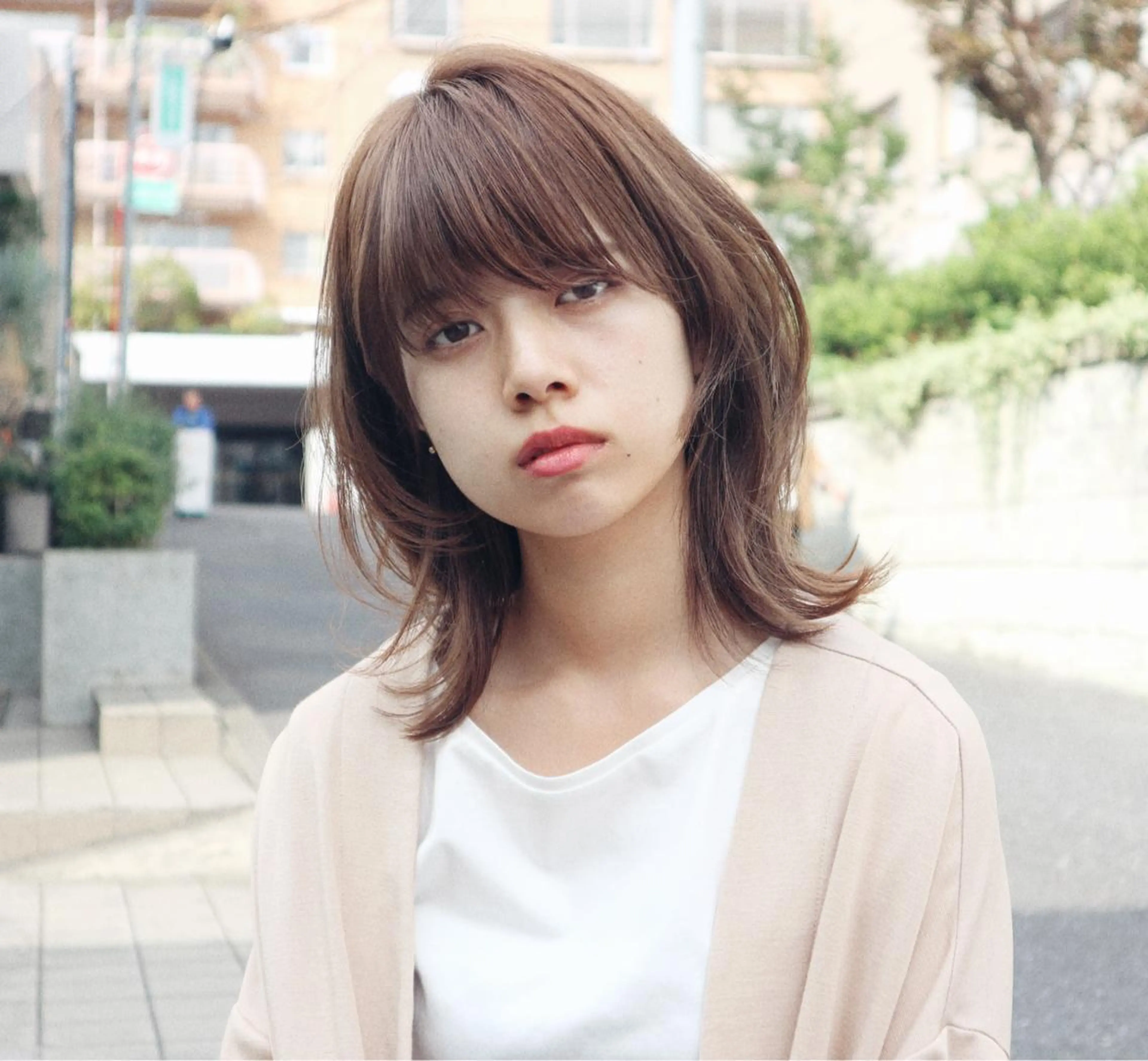 ミディアム カット ヘアカラー 徳本 駿太のヘアスタイル