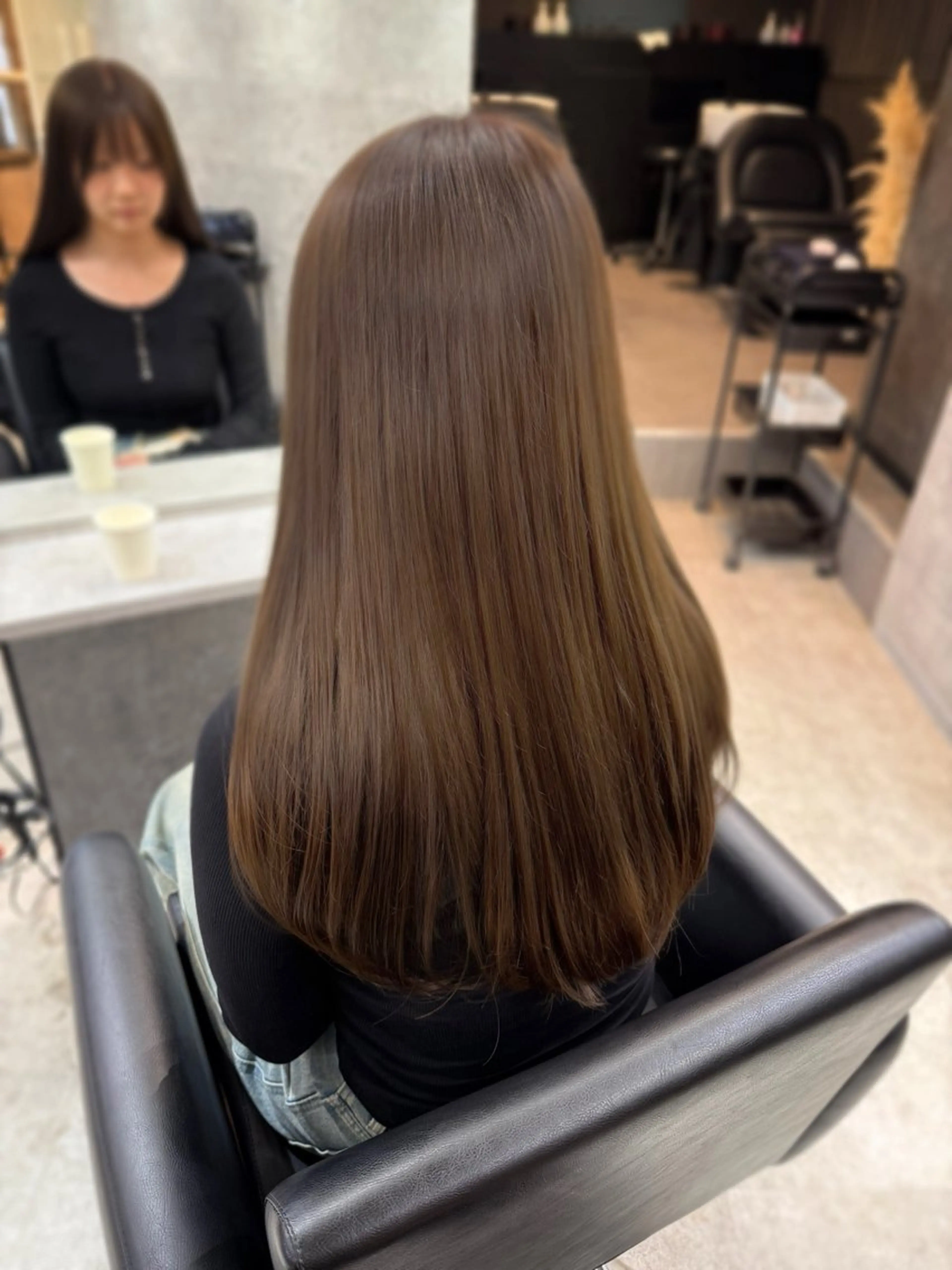 ロング くびれヘア 顔周りカット 髪質改善 韓国風ヘア レイヤーカット lana hair 新宿/髪質改善/韓国のヘアスタイル