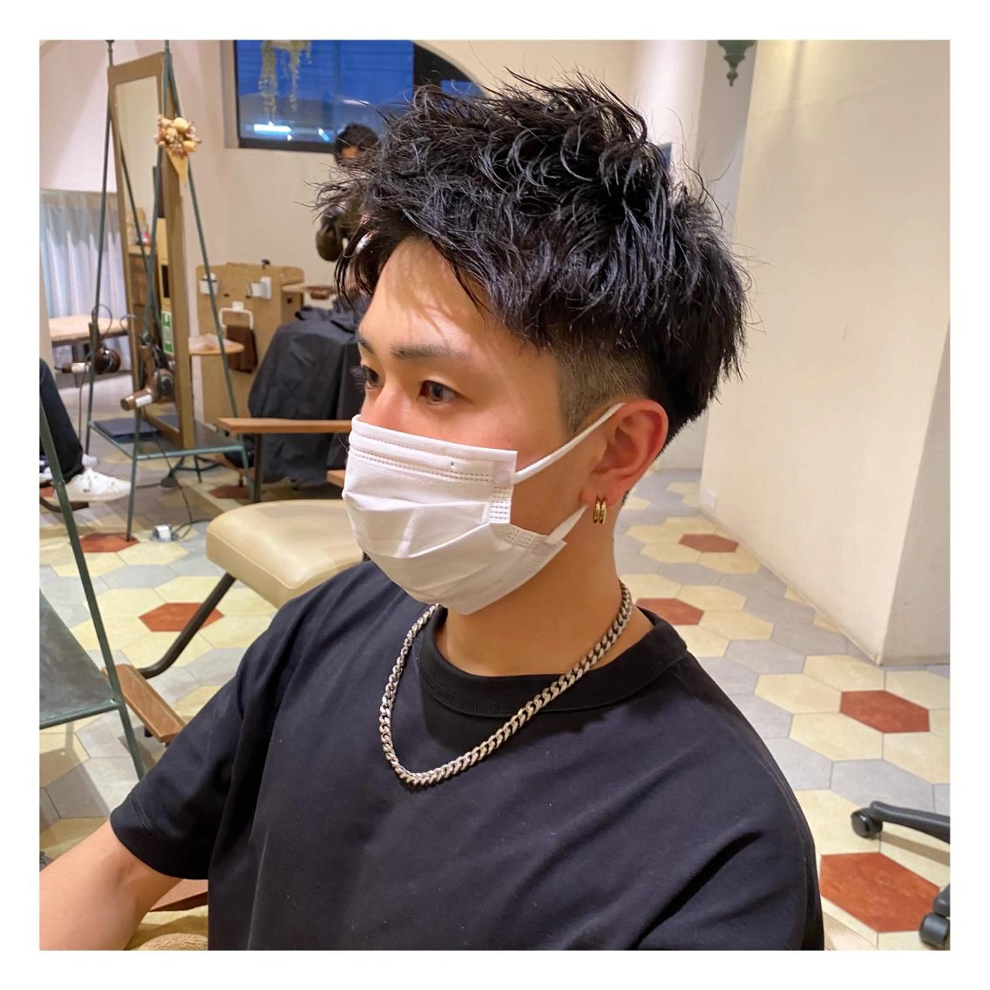 ショート パーマ メンズ カット 菊池大一 溝の口パーマのヘアスタイル