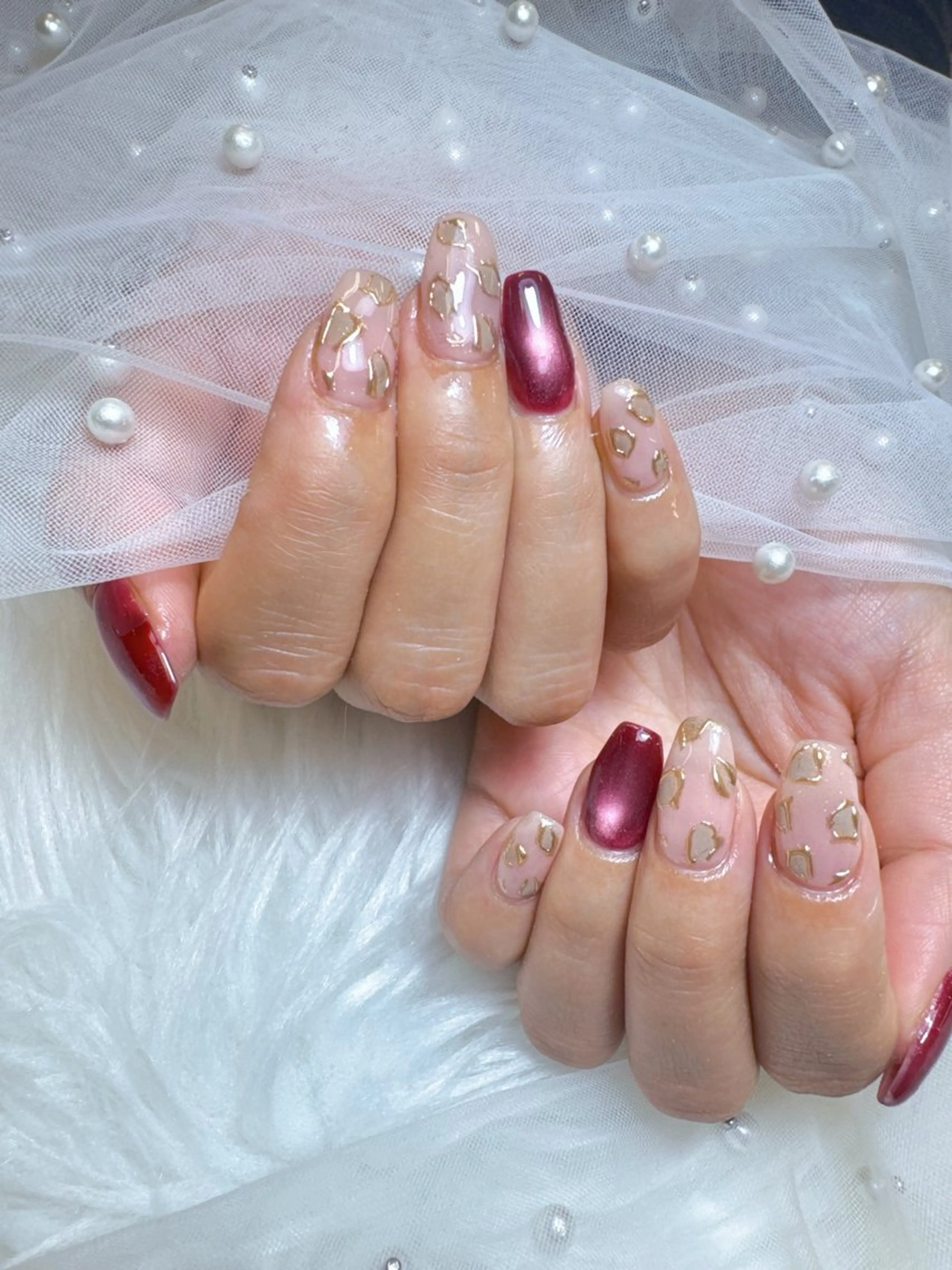 ネイル キラキラネイル 韓国ネイル 持ち込み ワンホンネイル ハンドネイル Queeens nailのネイルデザイン