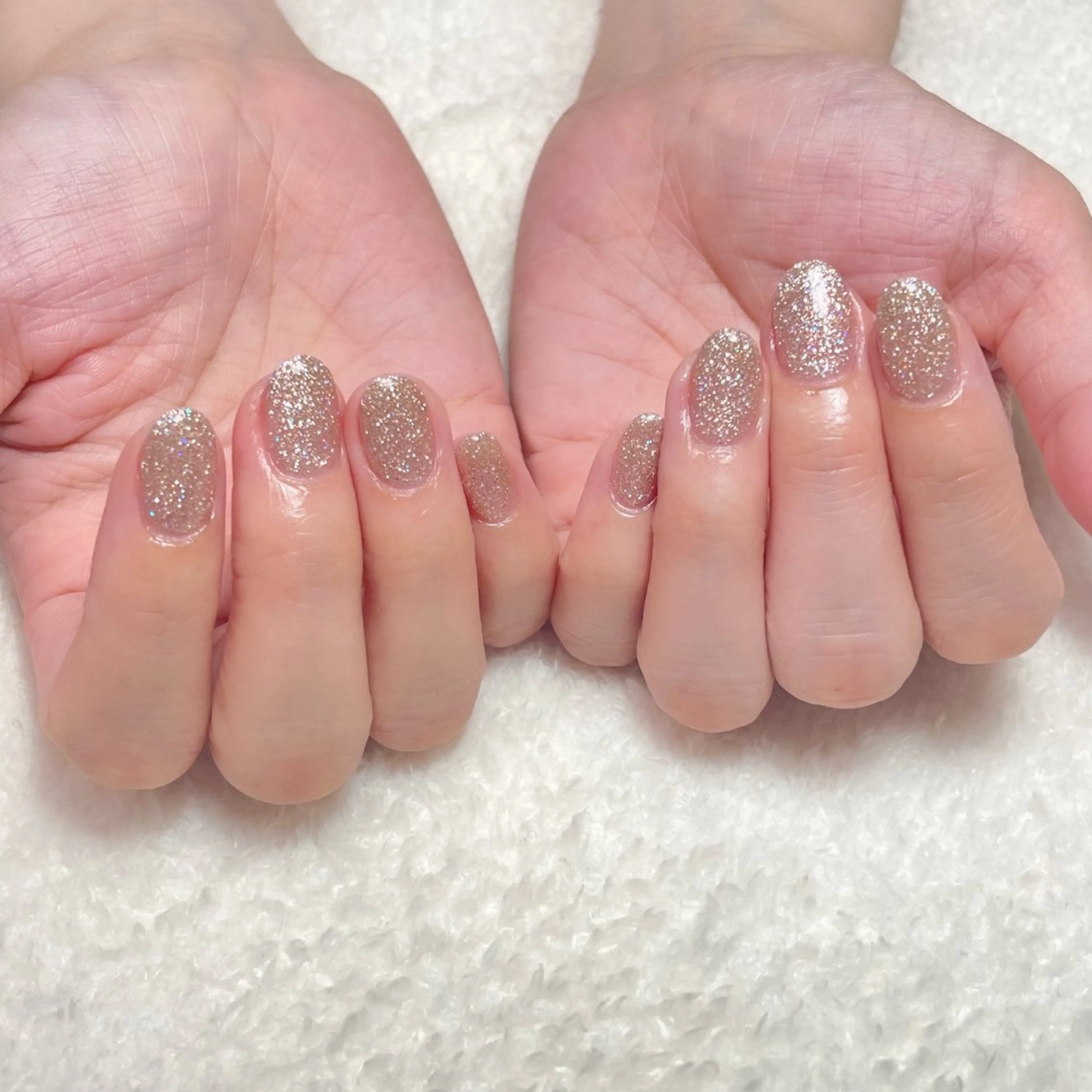 ネイル ラメ(グリッター) ワンカラーネイル ハンドネイル Leliennail オキのネイルデザイン
