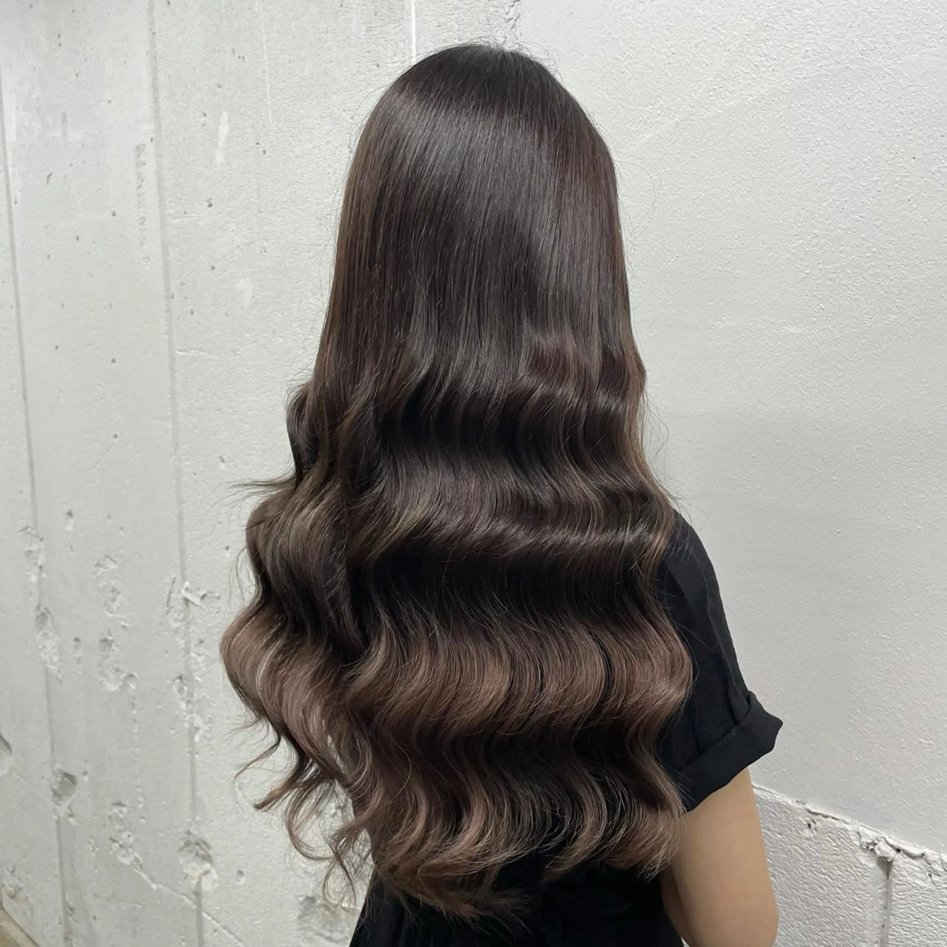 ロング カラー シールエクステ バレイヤージュ ミストバング ダブルカラー  フェイスフレーミング ヘアカラー エクステ 🧡艶髪ちゅるん髪 🫧🧡YUKI❄️のヘアスタイル