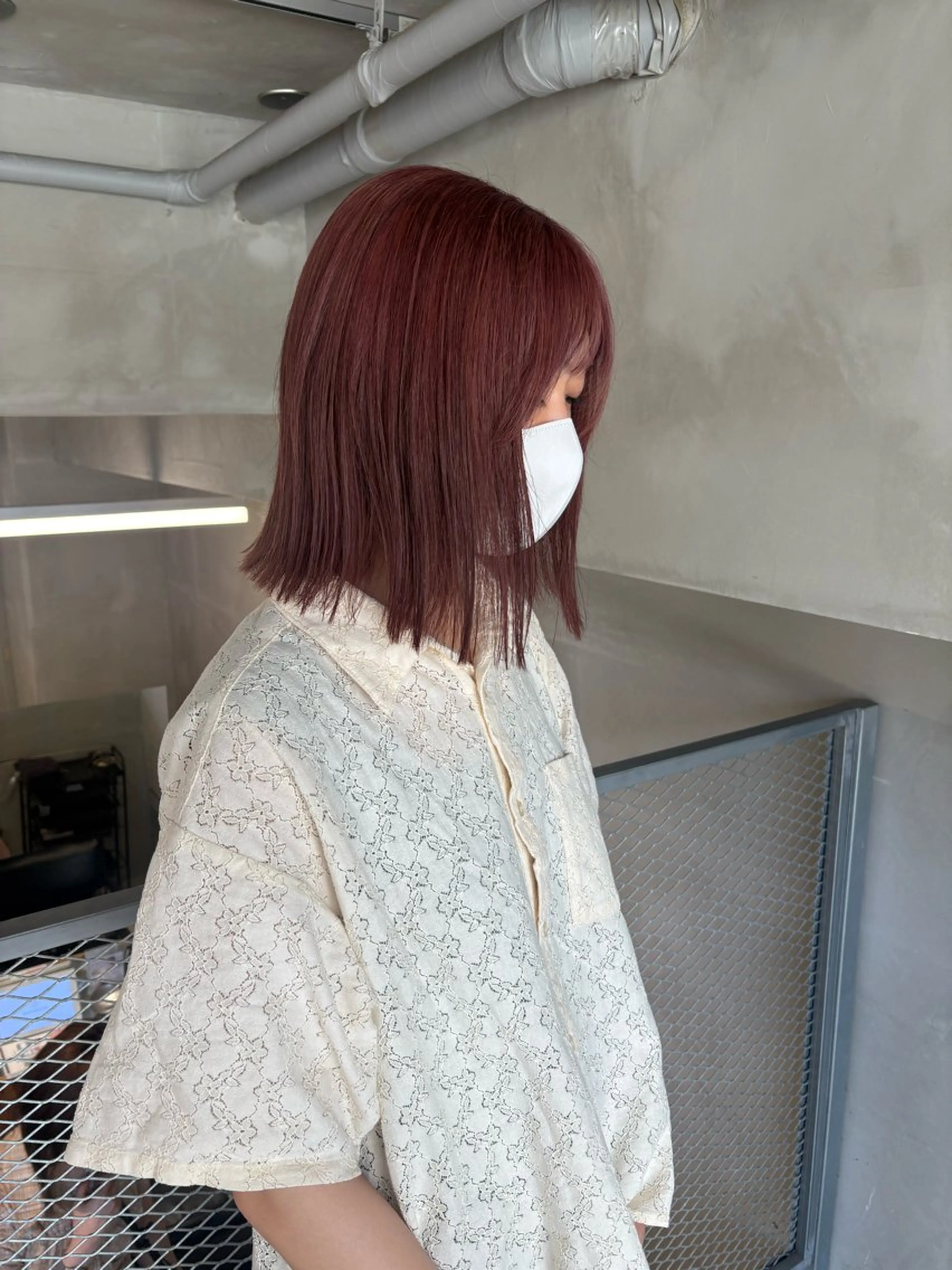 ミディアム カラー ベージュカラー ブリーチ ピンクカラー ピンクベージュ カット ヘアカラー 透明感カラー🫧 nanohaのヘアスタイル