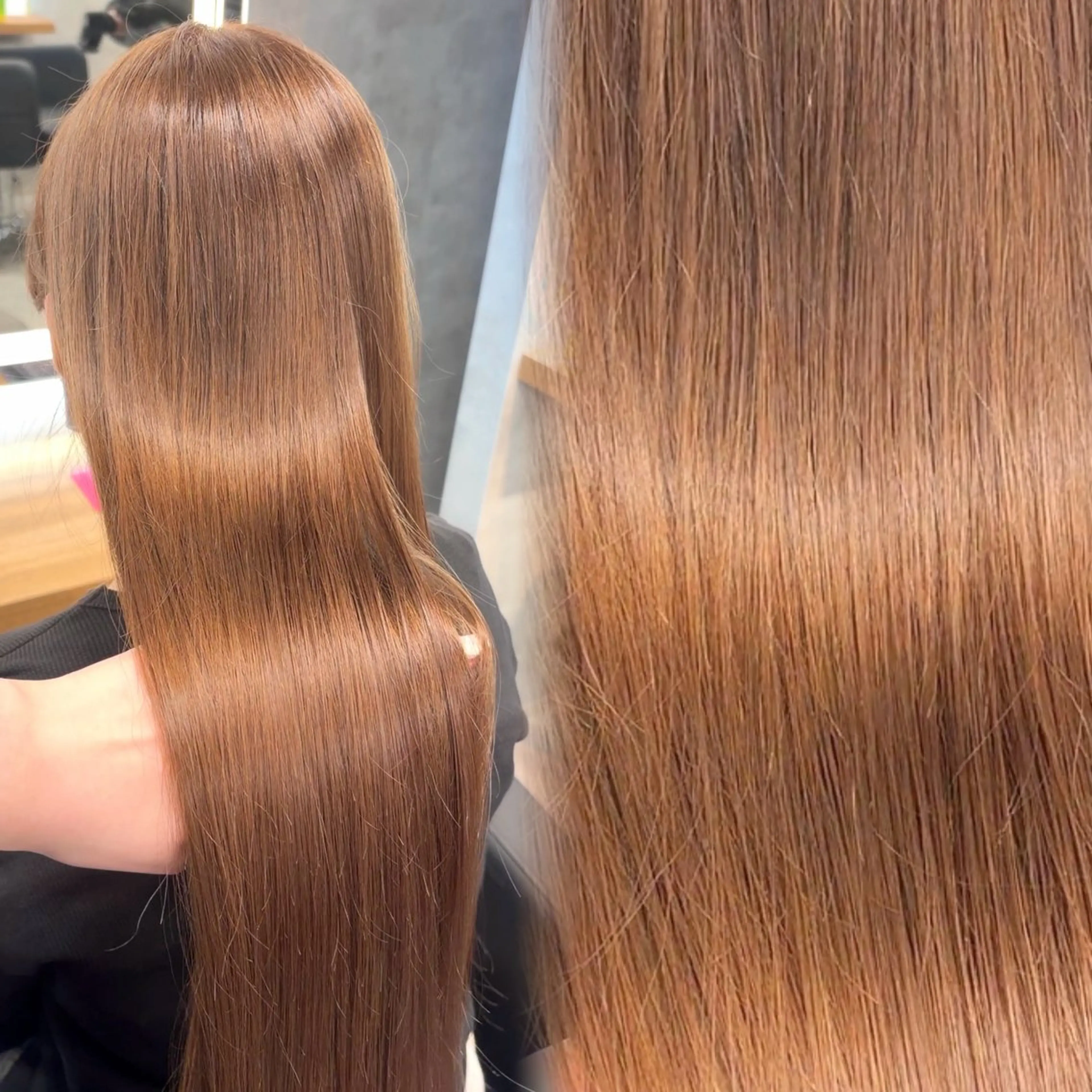 ロング カラー ブリーチ ダブルカラー ブリーチなしカラー 髪質改善 トリートメント ヘアカラー トリートメント 札幌韓国風艶カラー 🎀𝐒𝐀𝐇𝐎のヘアスタイル