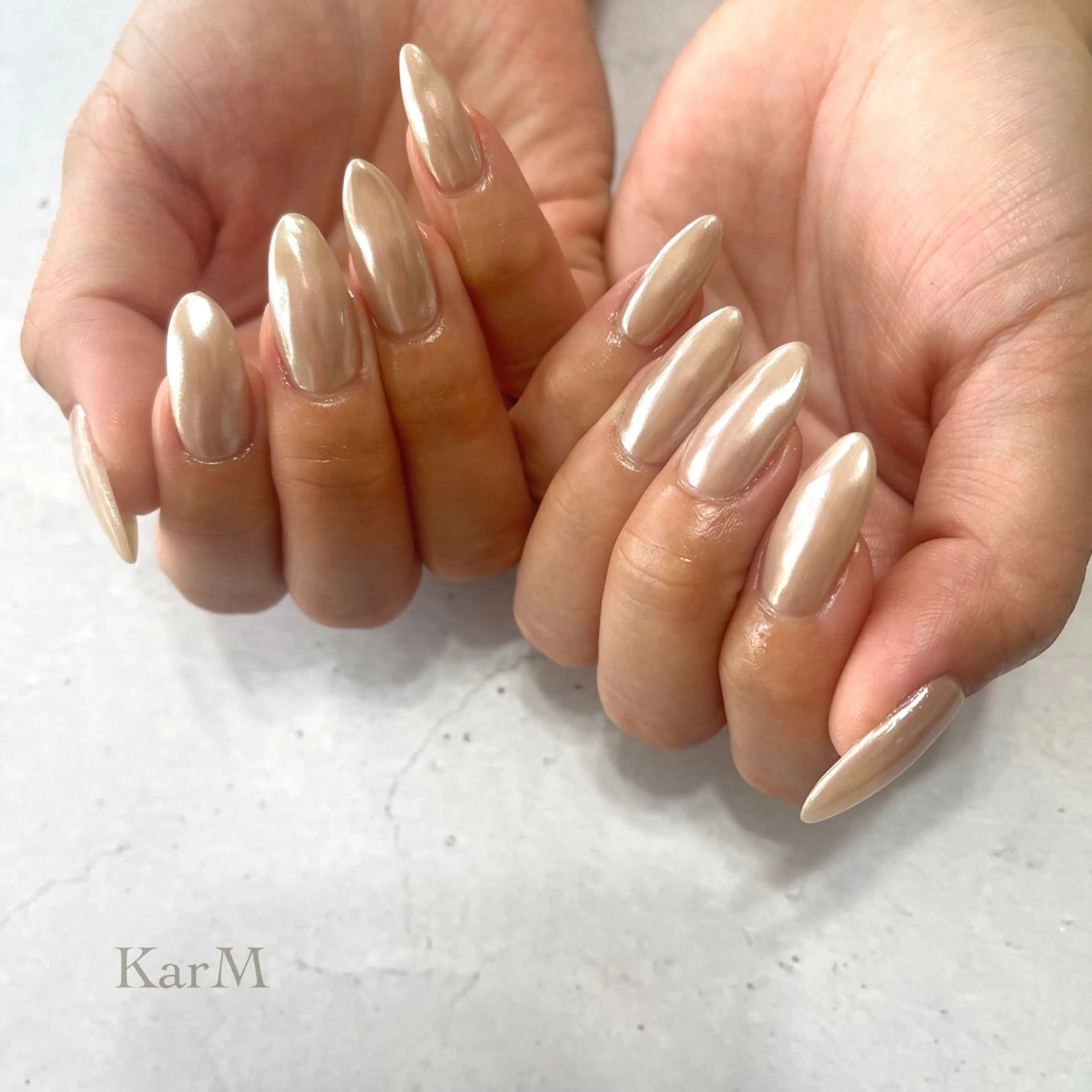 ネイル オーロラネイル チークネイル フットネイル フレンチネイル 韓国ネイル ハンドネイル ogino karinのネイルデザイン