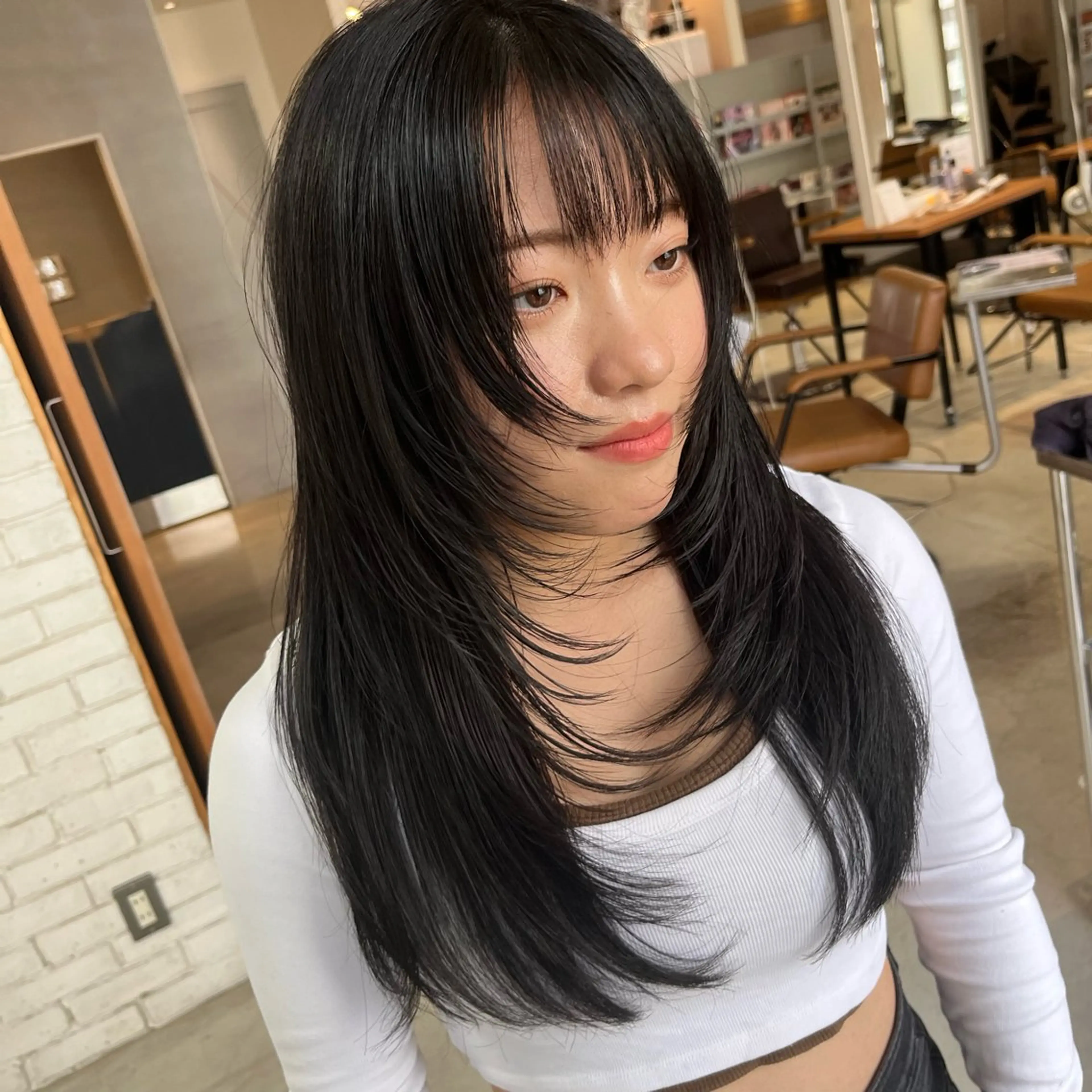 ロング カラー ベージュカラー ブリーチ ケアブリーチ デザインカラー ダブルカラー カット ヘアカラー トリートメント nameless髪質 改善ブリーチ心斎橋のヘアスタイル