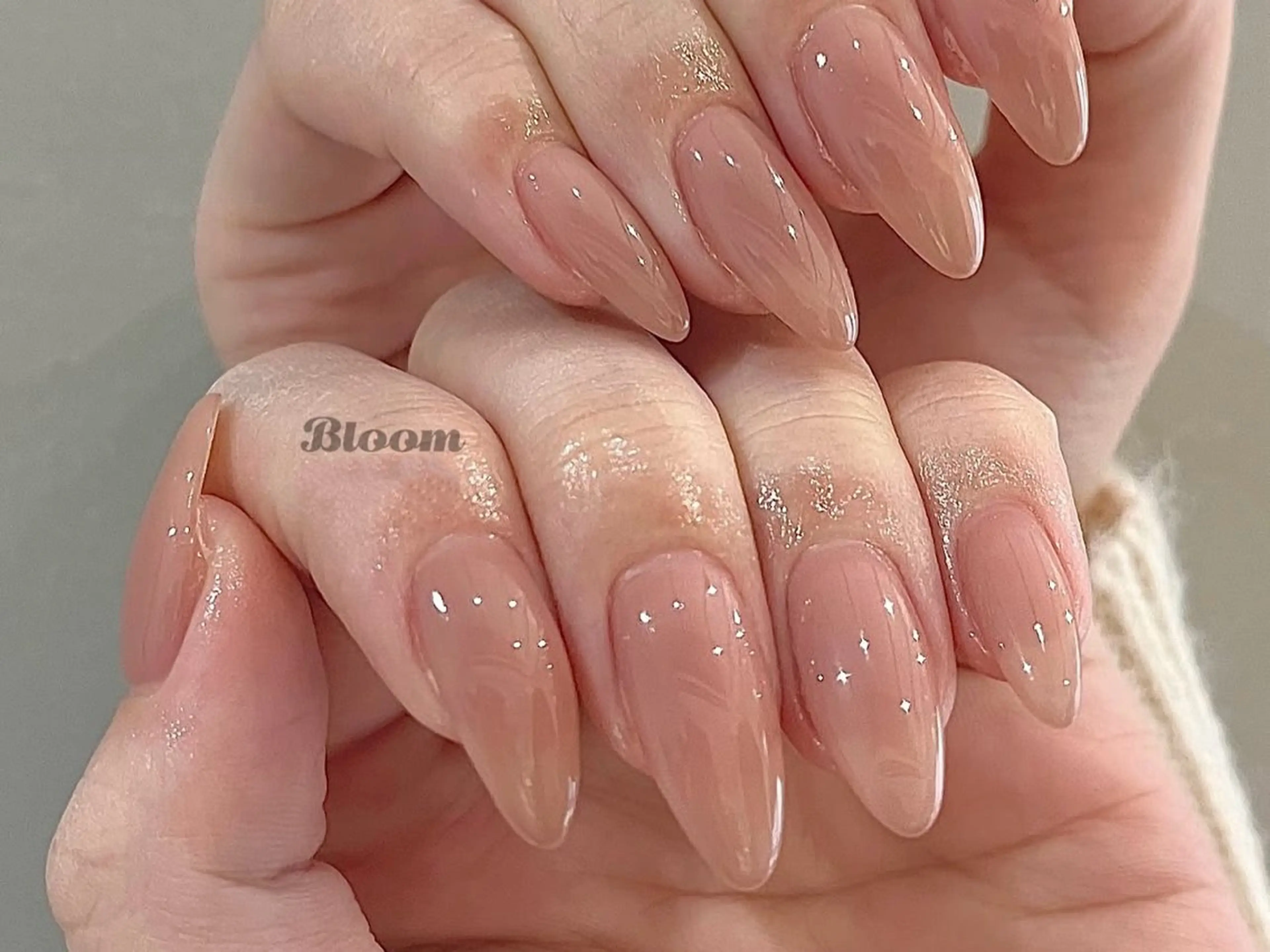 メンズ ネイル アートネイル フレンチネイル ジェルネイル キラキラネイル パラジェル ハンドネイル Bloom スカルプ専門店のネイルデザイン