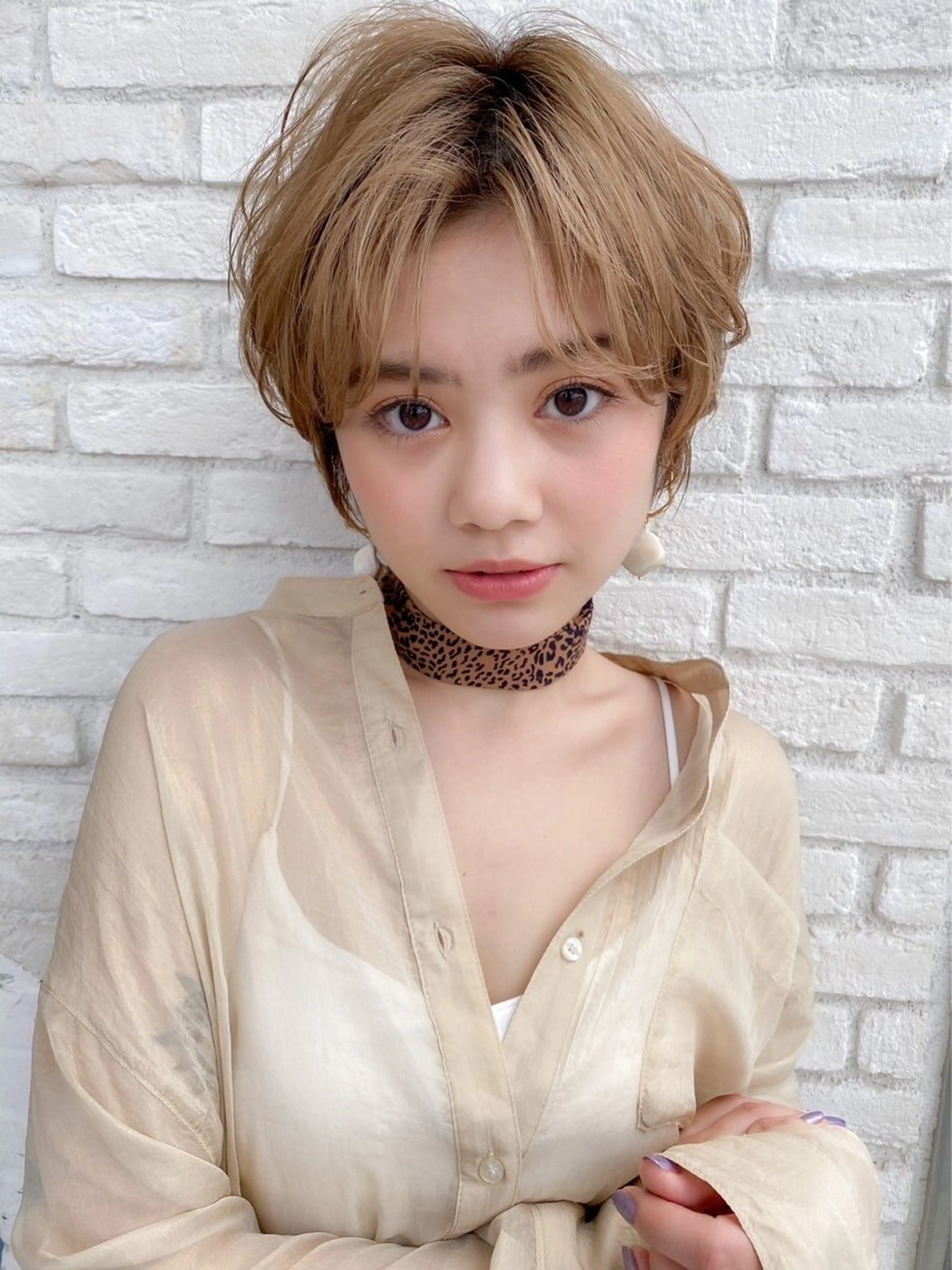 ショート カット ヘアカラー トリートメント 韓国/ハッシュカット /レイヤー🧸千純のヘアスタイル