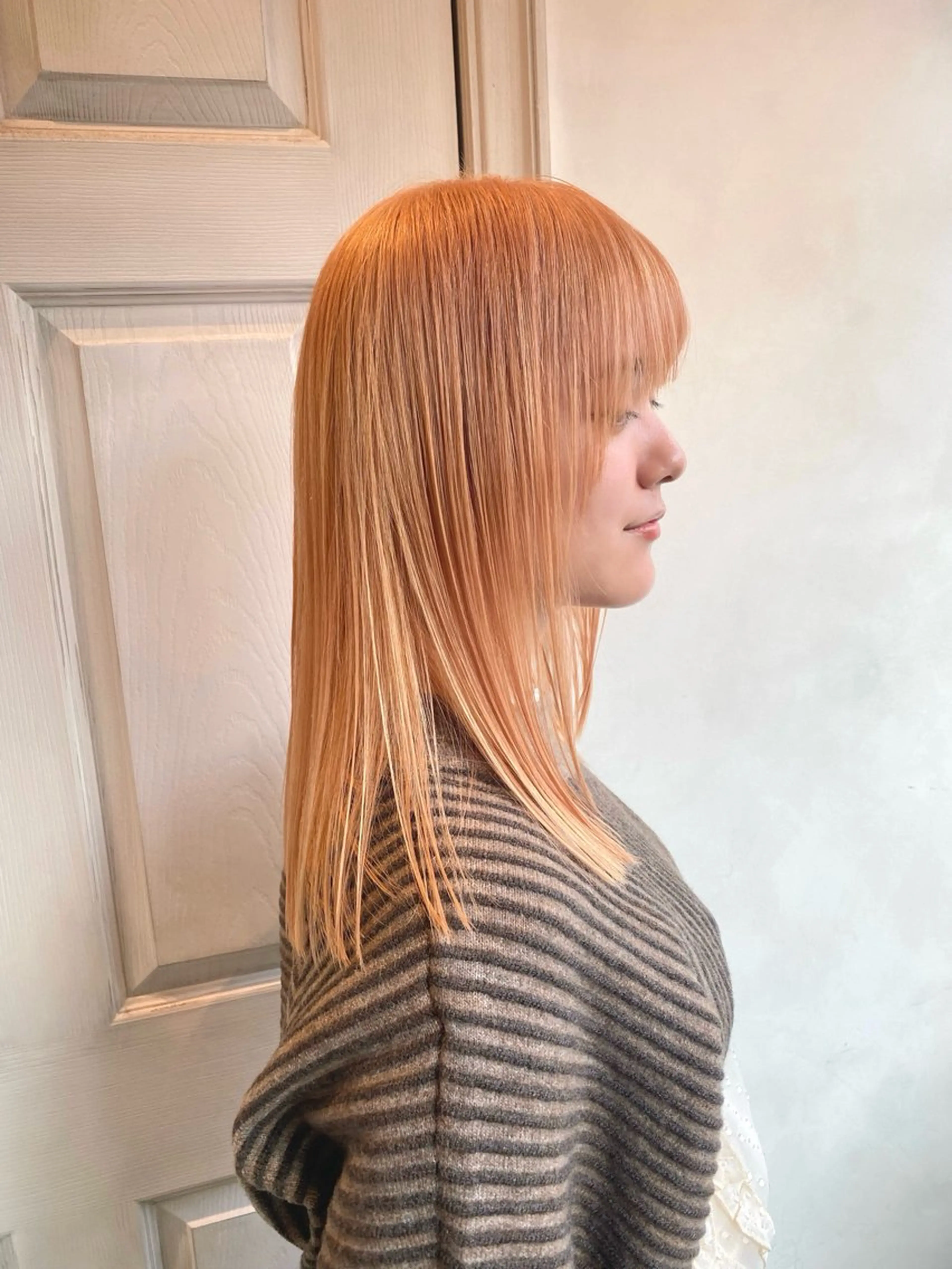 ロング 縮毛矯正 千 田のヘアスタイル