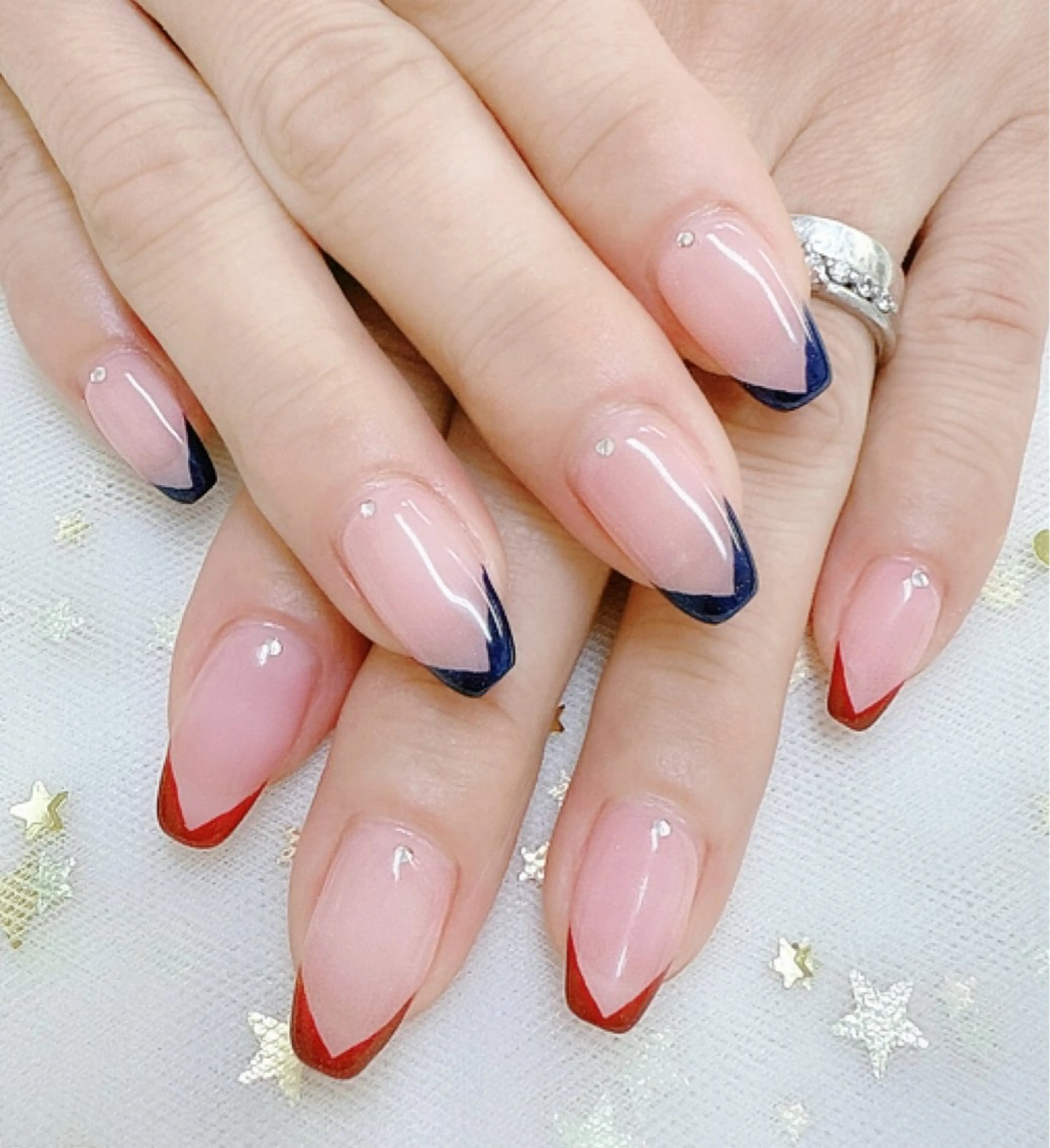 ネイル フレンチネイル ハンドネイル 上福岡 らんらんのネイルデザイン