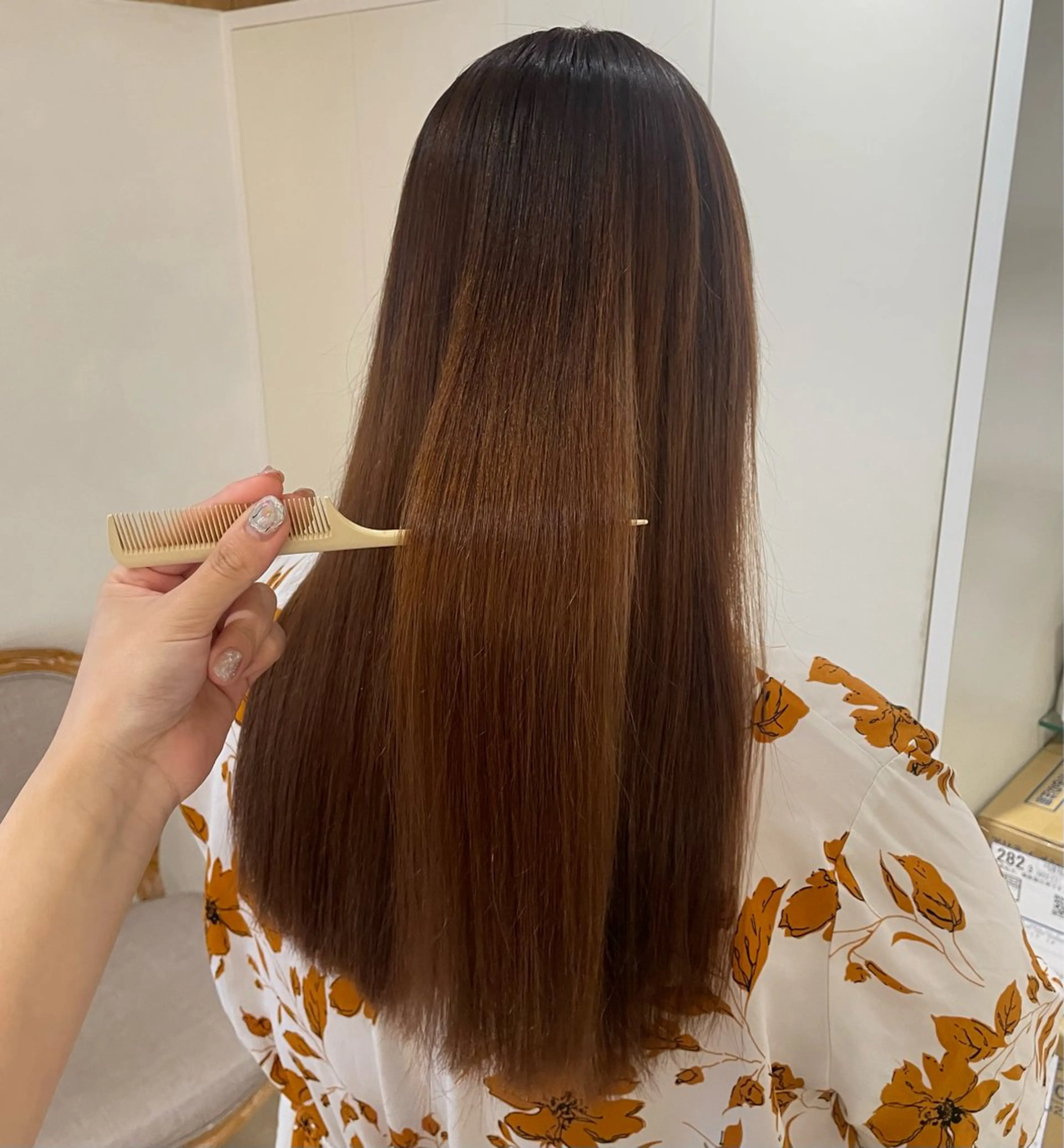 ロング カット 縮毛矯正 トリートメント ❁⃘ ち だ り さ ❁⃘のヘアスタイル