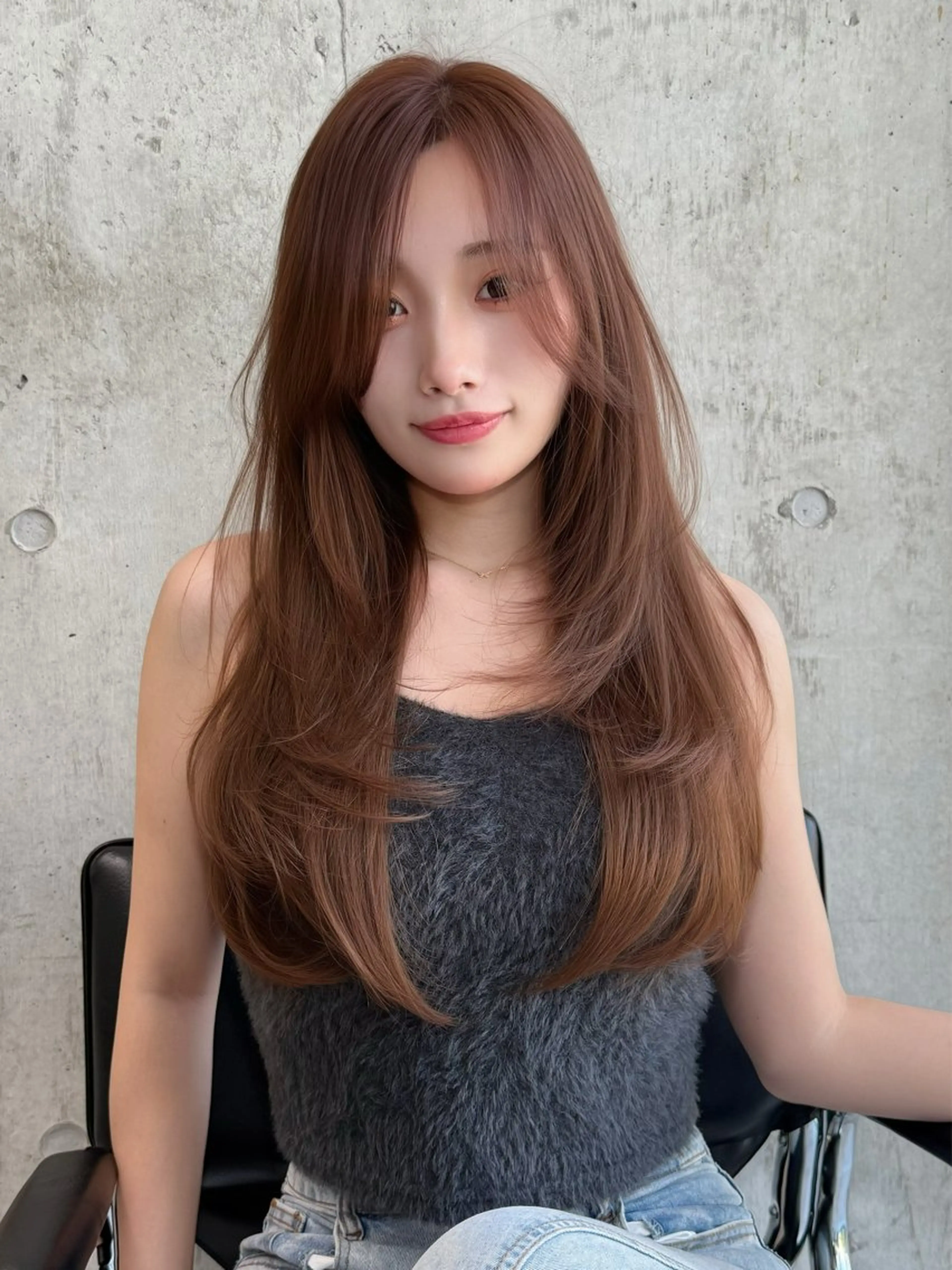 ロング カット ヘアカラー トリートメント 似合わせ/小顔/ 韓国✨KAITOのヘアスタイル