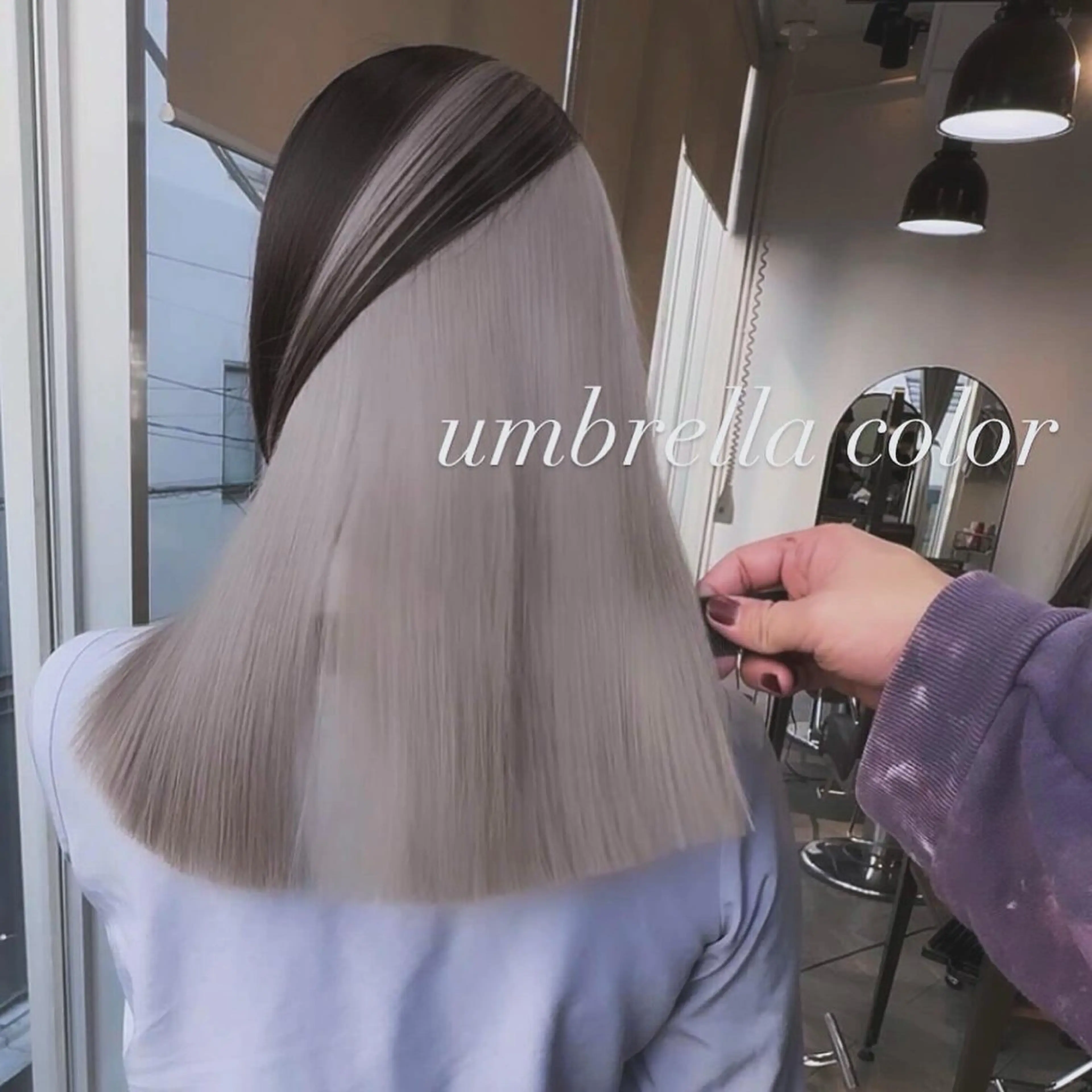 セミロング カラー カット ヘアカラー トリートメント ヘアセット 💜ハイトーン💛 マジカルかいちゃんのヘアスタイル