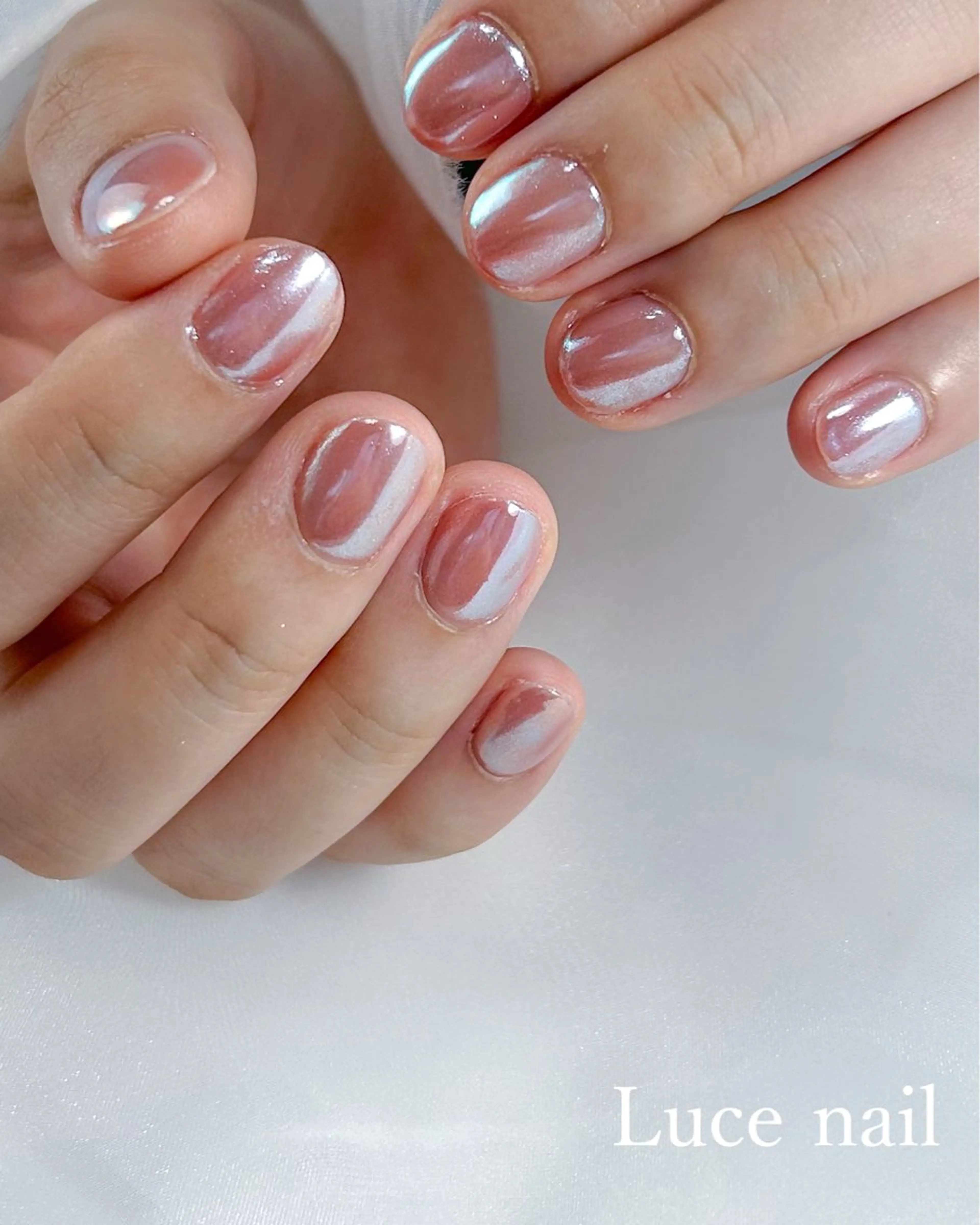 ネイル オーロラネイル キラキラネイル ワンカラーネイル Luce nail 🫧なるみのネイルデザイン