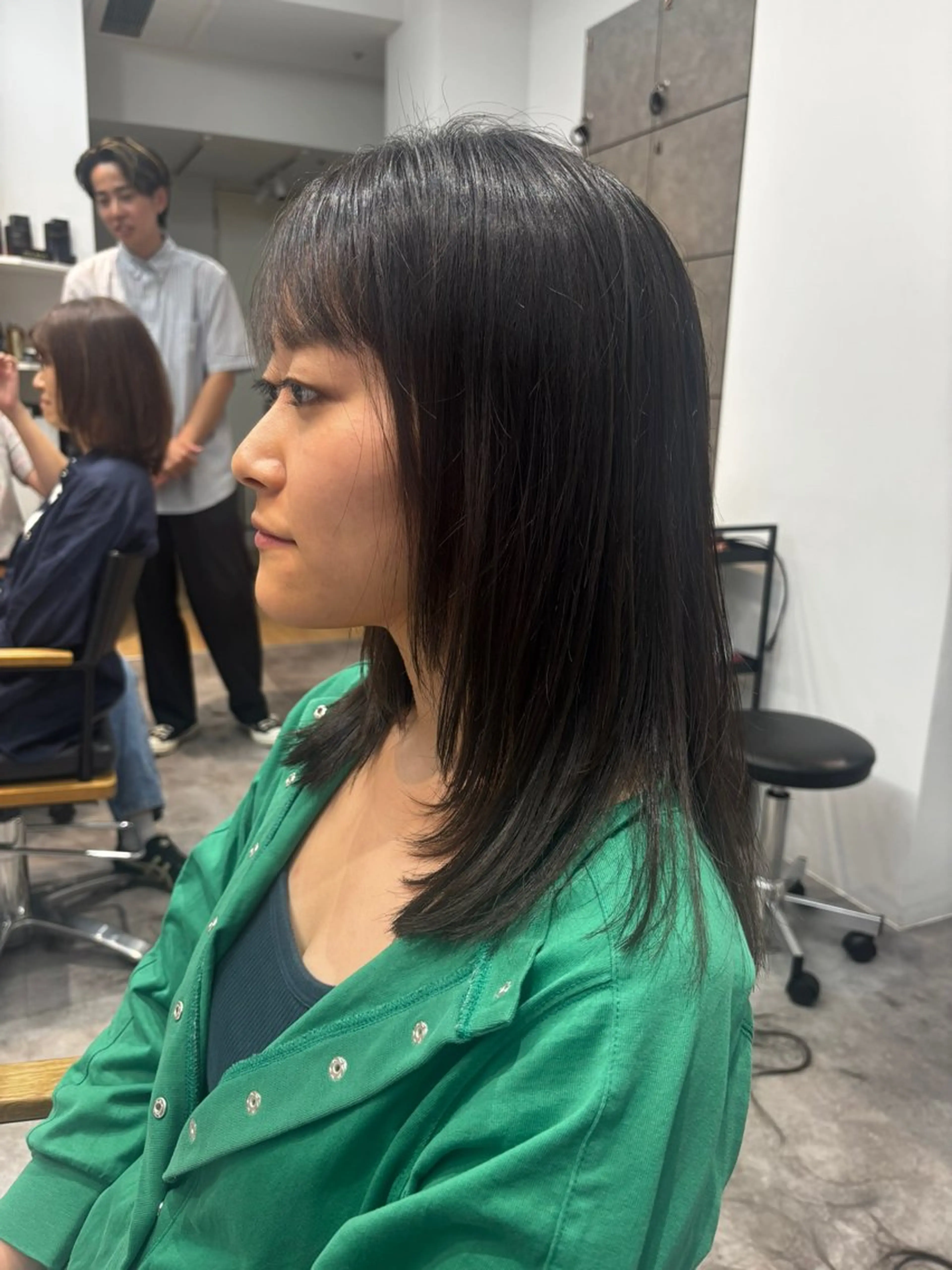 セミロング カラー カット レイヤー/メンズ🥑 マエダアズミ🥑のヘアスタイル