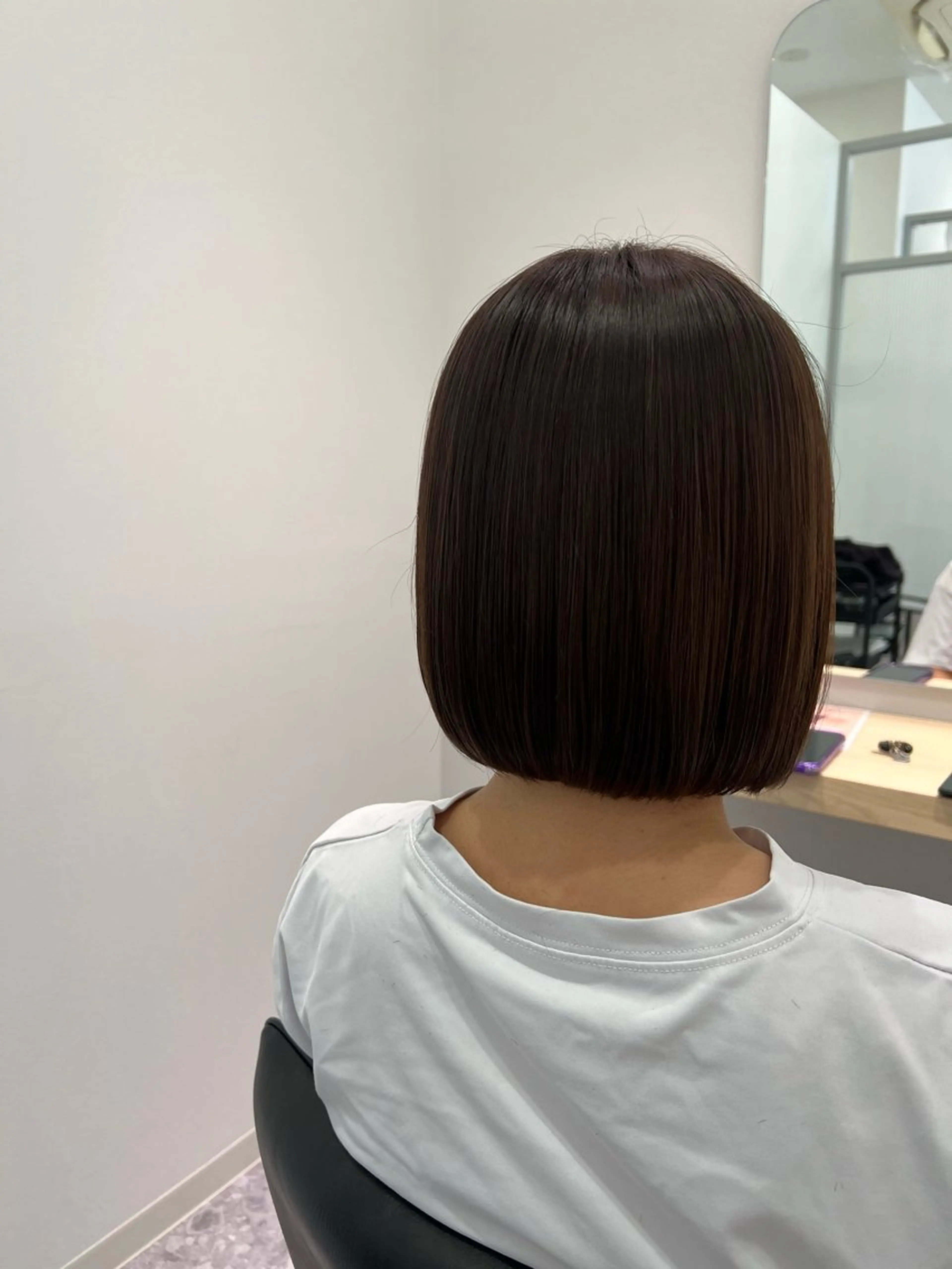 ミディアム カット 縮毛矯正 トリートメント ヤマダレナ/個室/ 透明感艶カラー😽✨のヘアスタイル