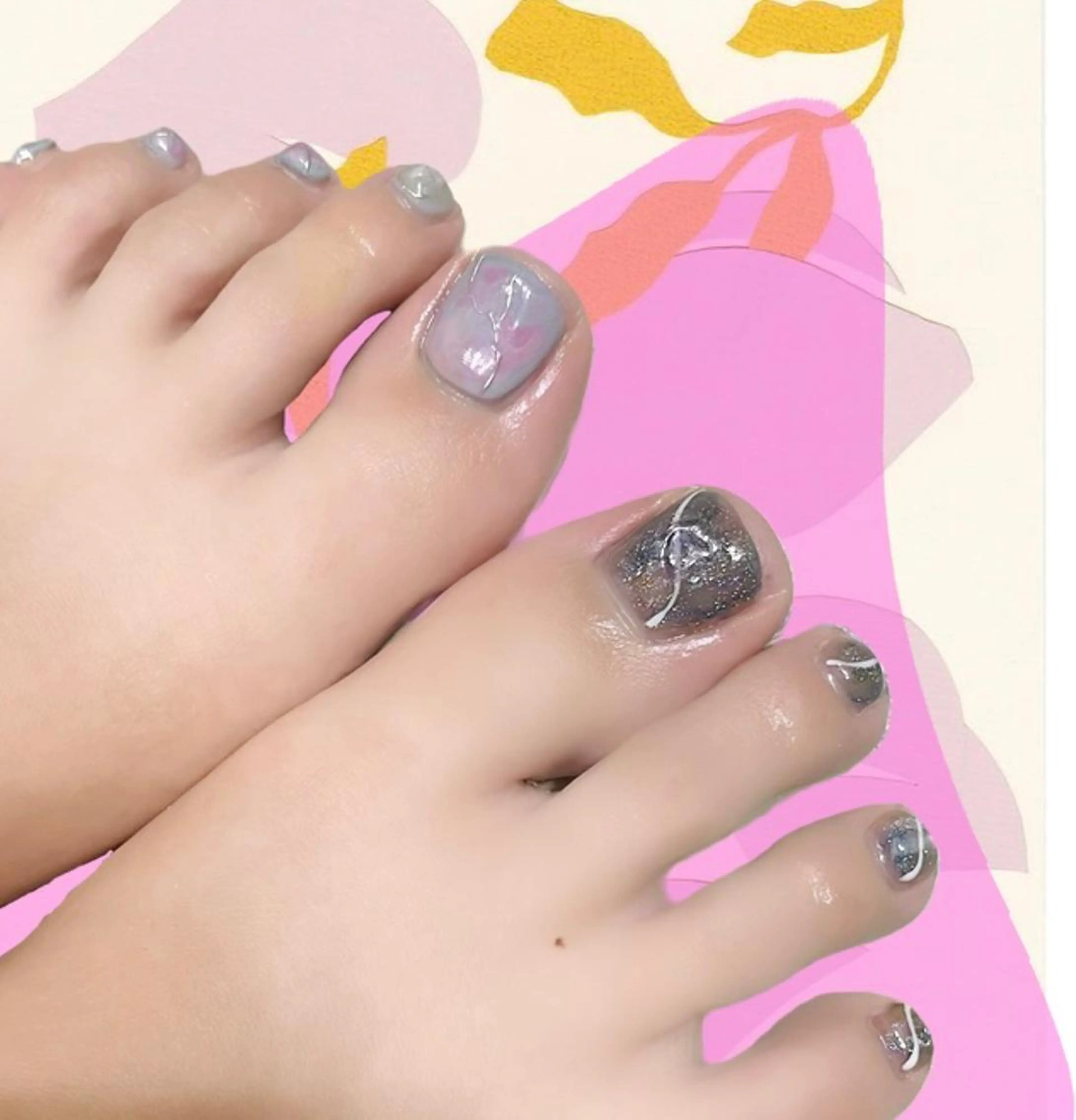 ネイル オーロラネイル 氷ネイル・うるうるネイル 韓国ネイル マグネットネイル ミラーネイル VOLLMOND nailのネイルデザイン