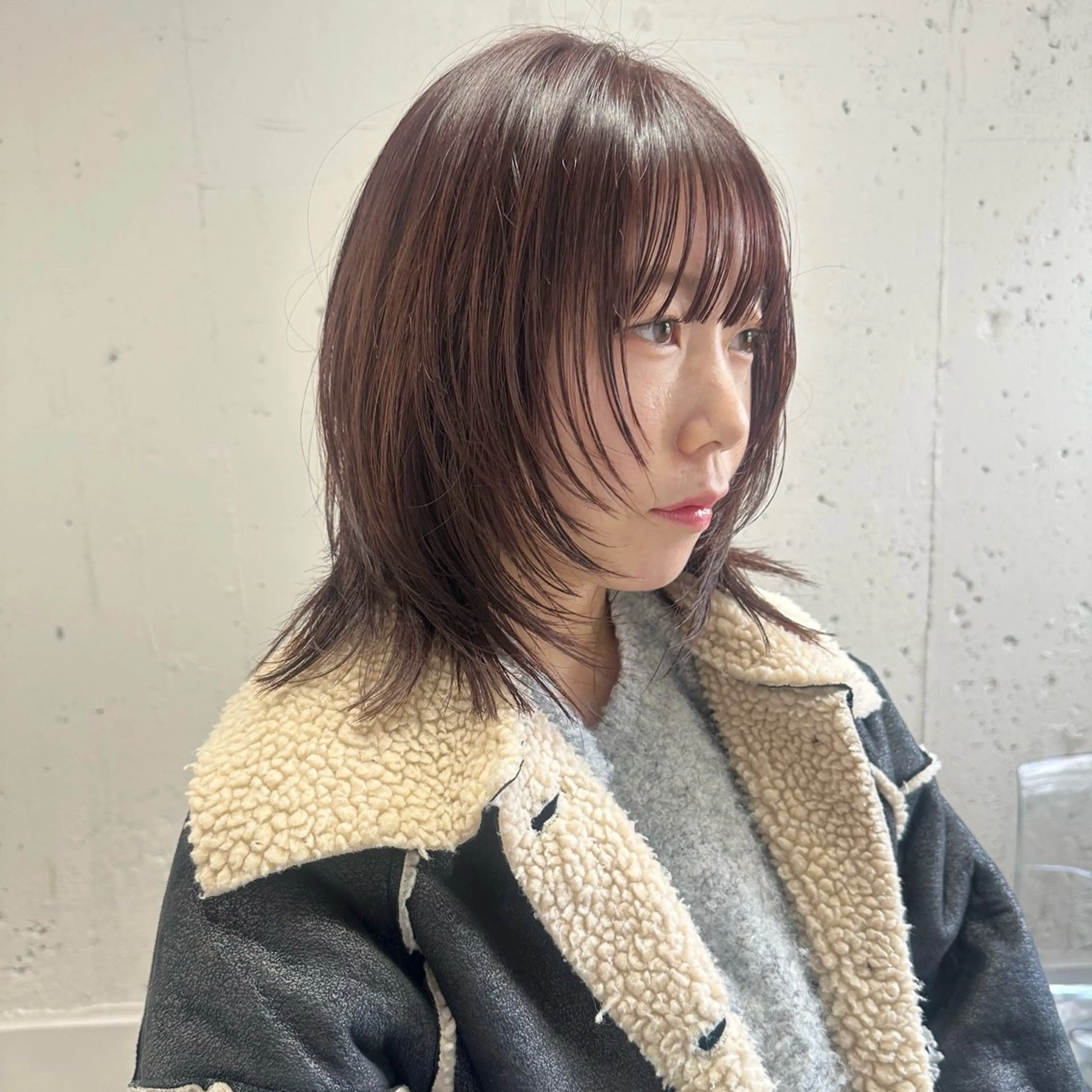 ミディアム ハッシュカット🎀 レイヤーカットのヘアスタイル