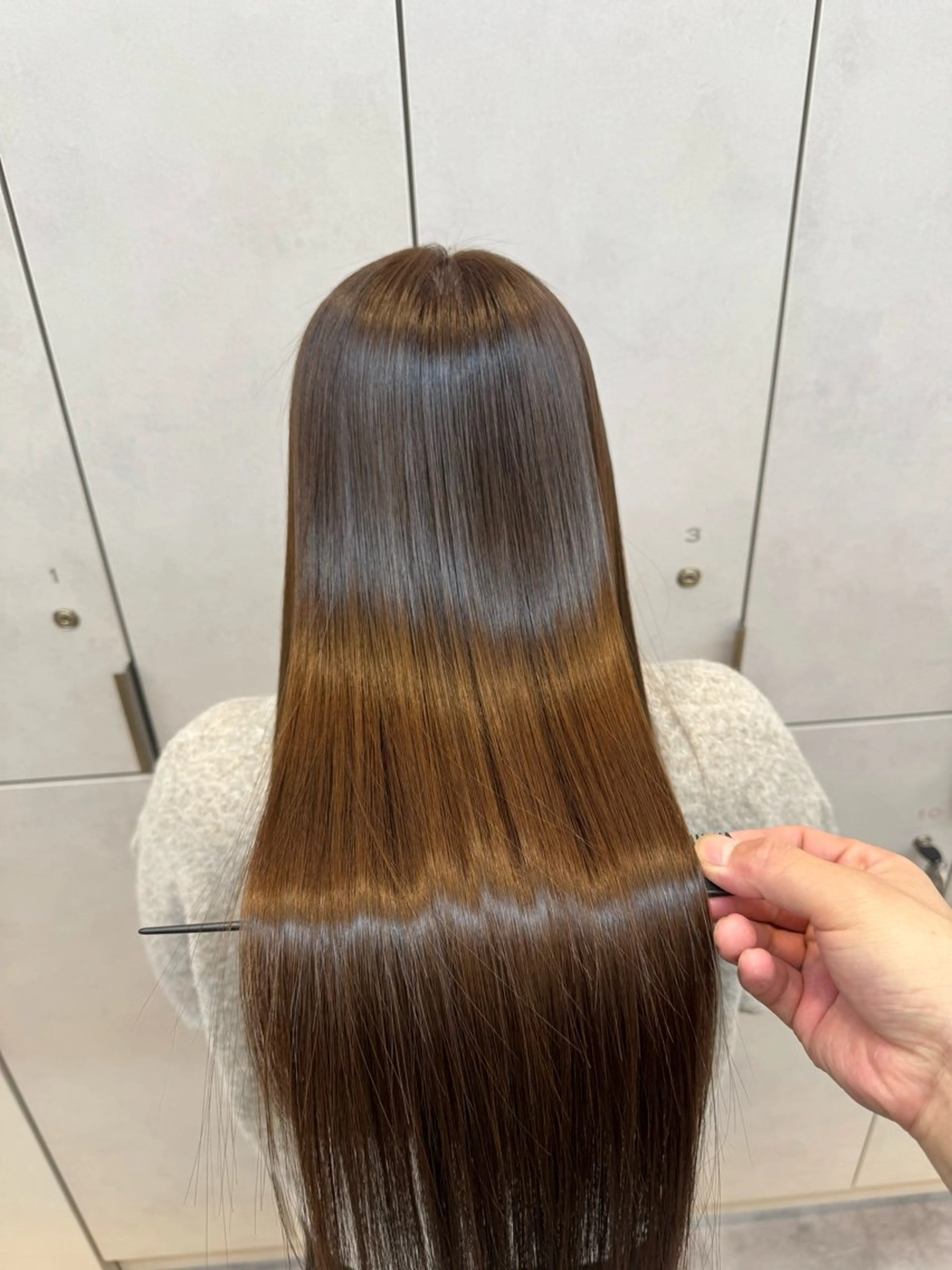 ロング カット 縮毛矯正 トリートメント 髪質改善/縮毛矯正 /レイヤー/宮崎直弥のヘアスタイル