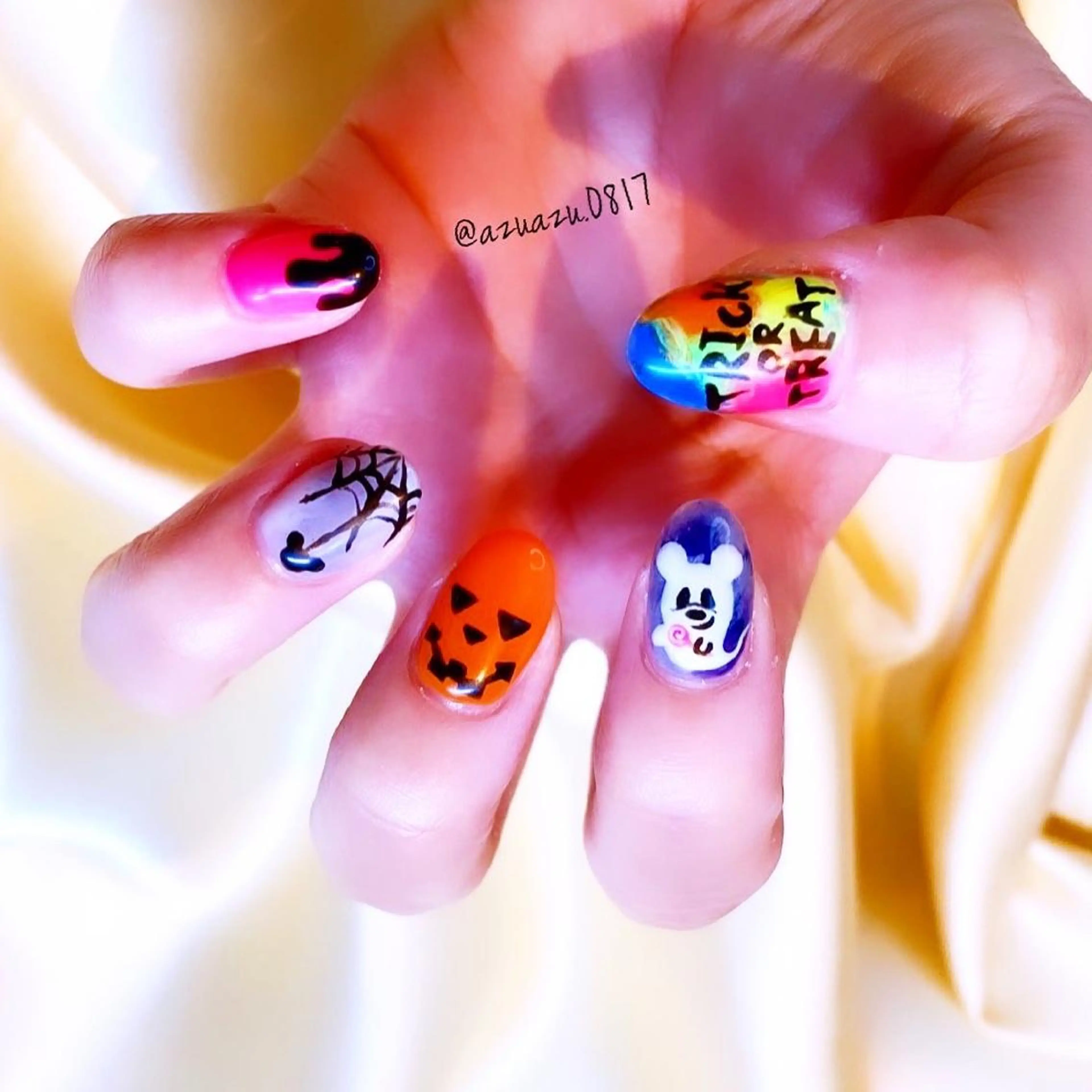 ネイル アートネイル ハロウィン ﾍｱﾒｲｸ&ﾈｲﾙ ♥️Azuのネイルデザイン