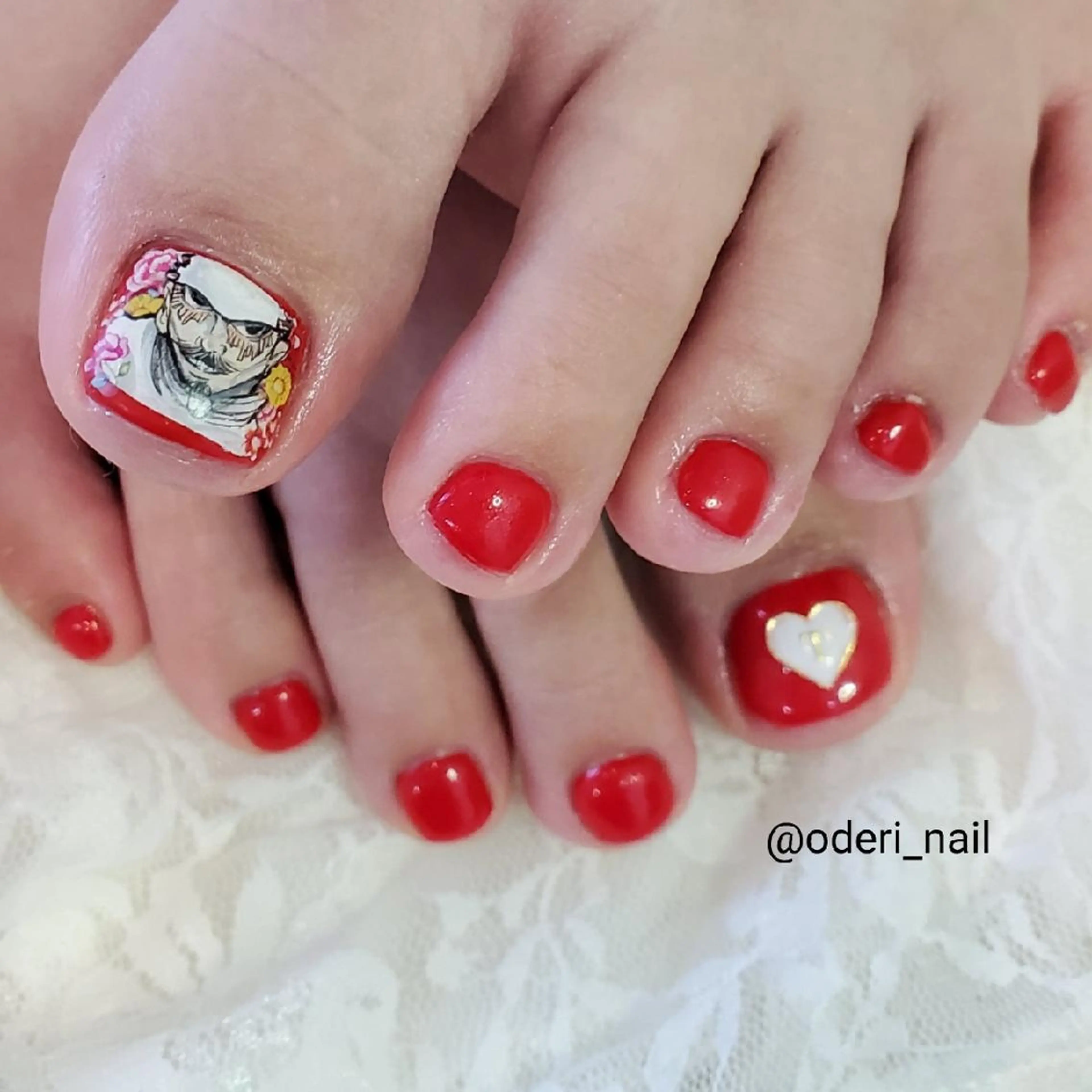 ネイル アートネイル フットネイル ジェルネイル 春ネイル おで@ oderi_nailのネイルデザイン